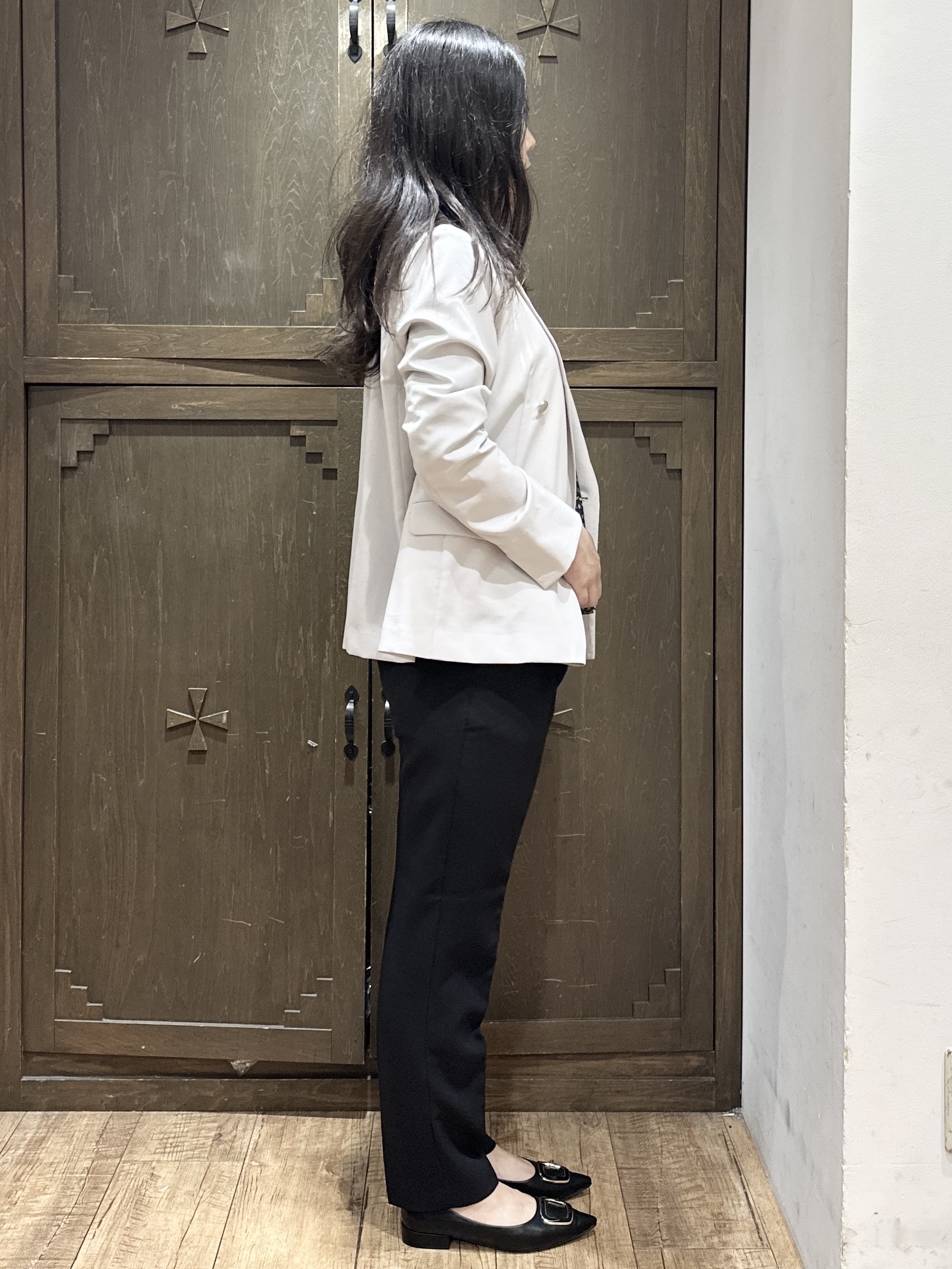 kanaさんの「index｜《再入荷》ダブルブレストテーラードジャケット【接触冷感／吸水速乾／イージーアイロン／防シワ／洗濯機O」を使ったコーディネート