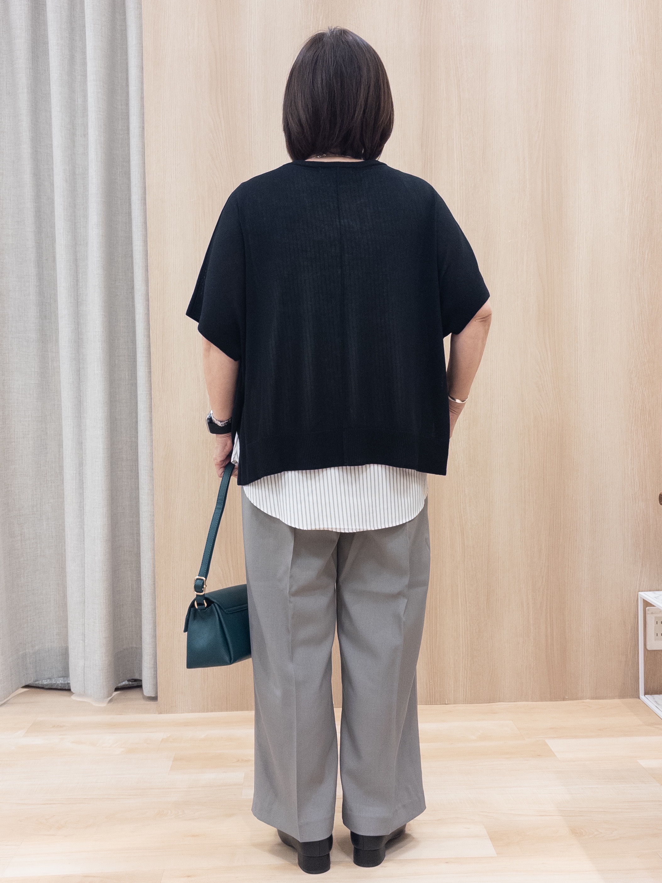 ゆみさんの「grove｜【体系カバー◎】ニット&times;インナーシャツタンクSET」を使ったコーディネート