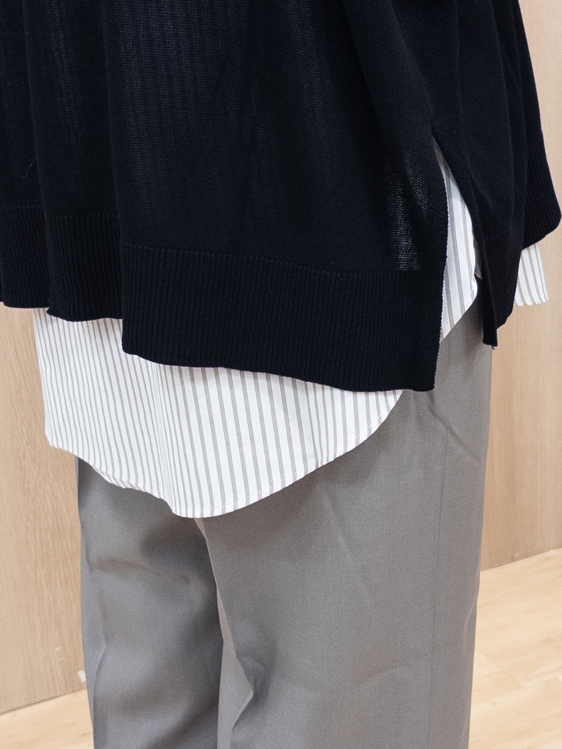 ゆみさんの「grove｜【体系カバー◎】ニット&times;インナーシャツタンクSET」を使ったコーディネート