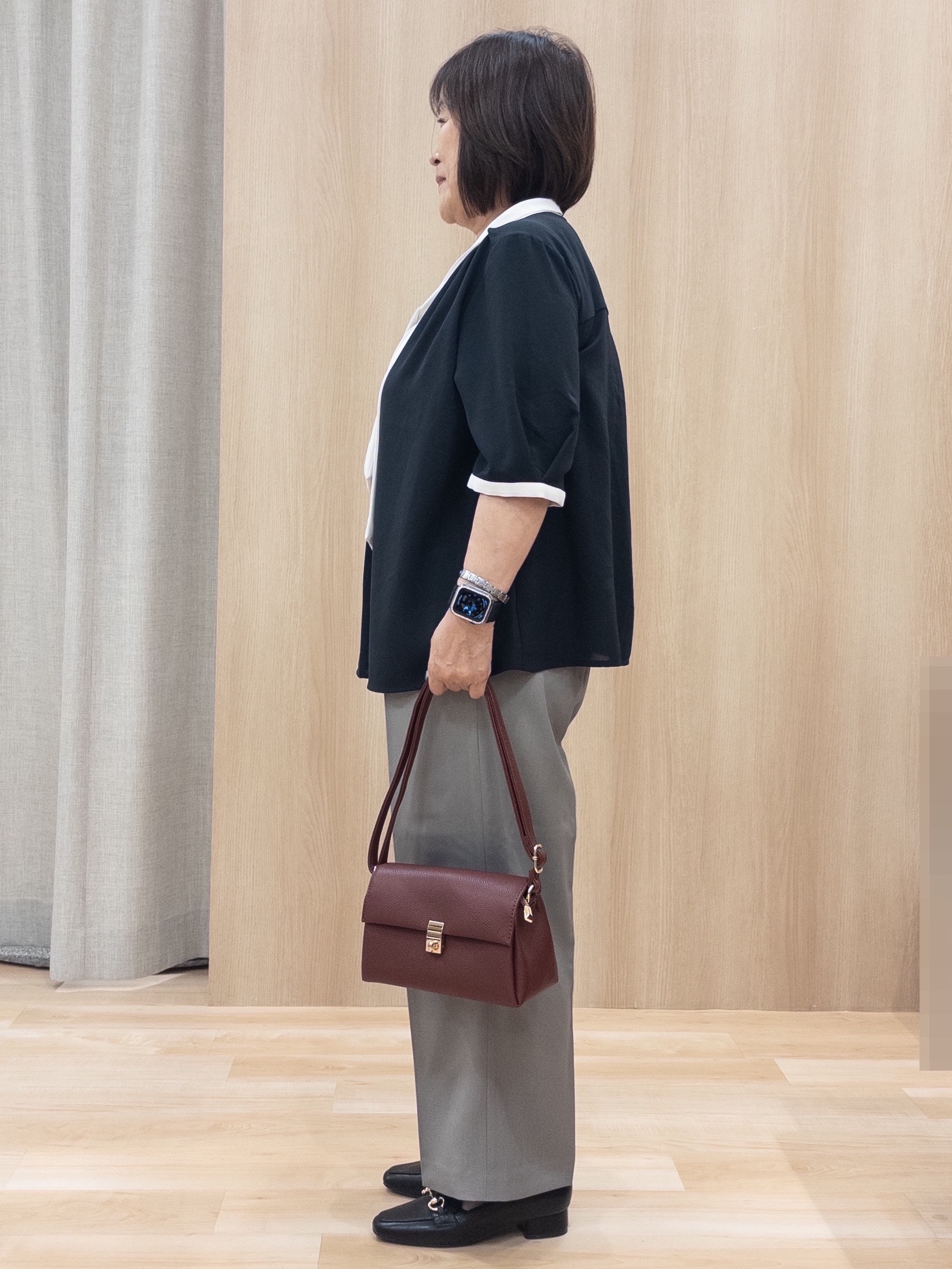 ゆみさんの「grove｜【体系カバー◎】ニット&times;インナーシャツタンクSET」を使ったコーディネート