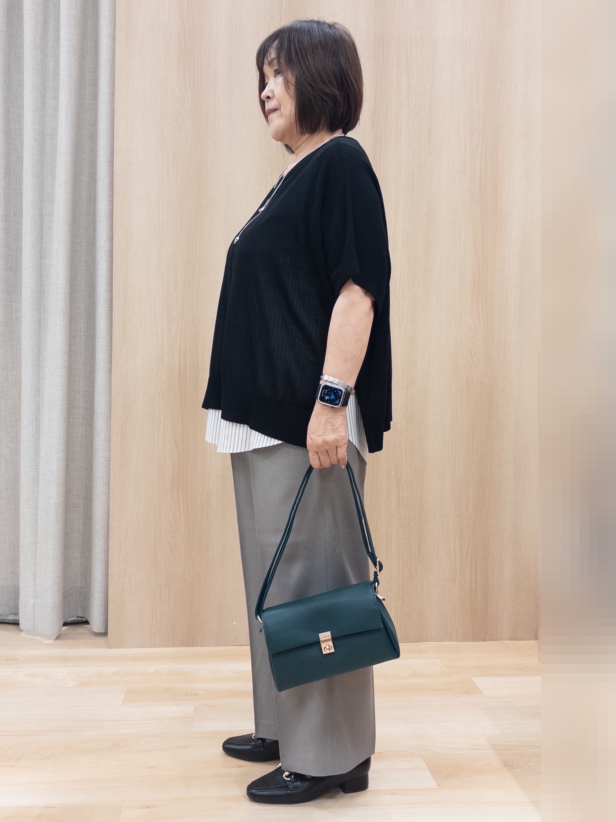 ゆみさんの「grove｜【体系カバー◎】ニット&times;インナーシャツタンクSET」を使ったコーディネート