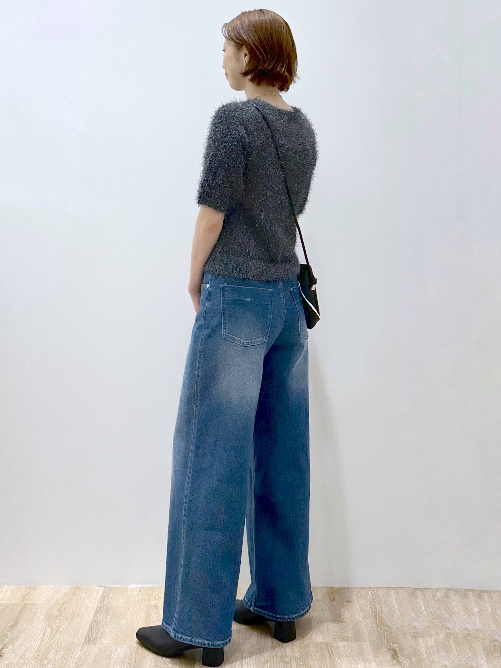 yurieさんの「OPAQUE.CLIP｜ラメシャギーニット【洗濯機OK】」を使ったコーディネート