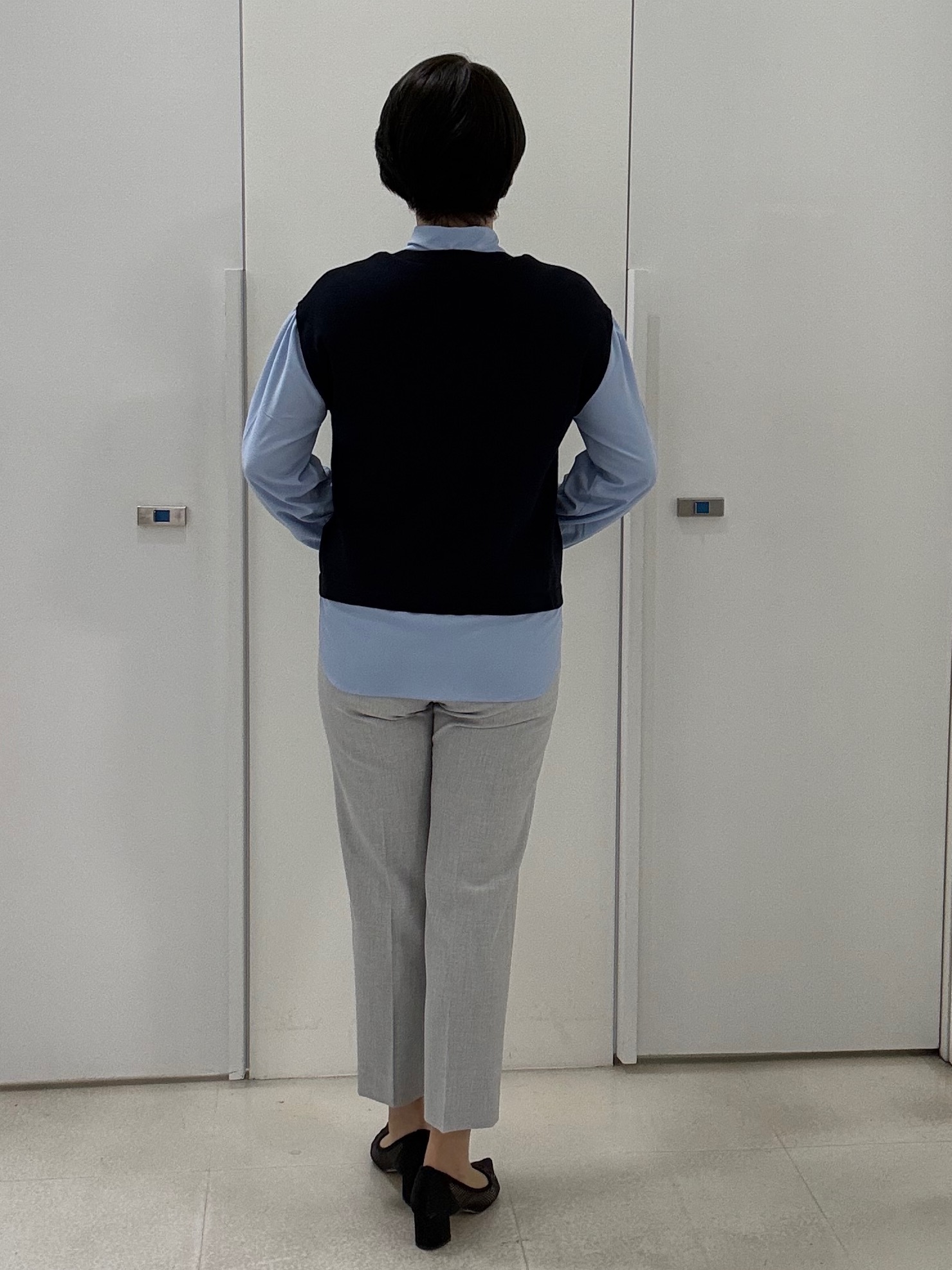 hIさんの「COUP DE CHANCE｜【手洗い可／日本製／】 レイヤード風トップス」を使ったコーディネート