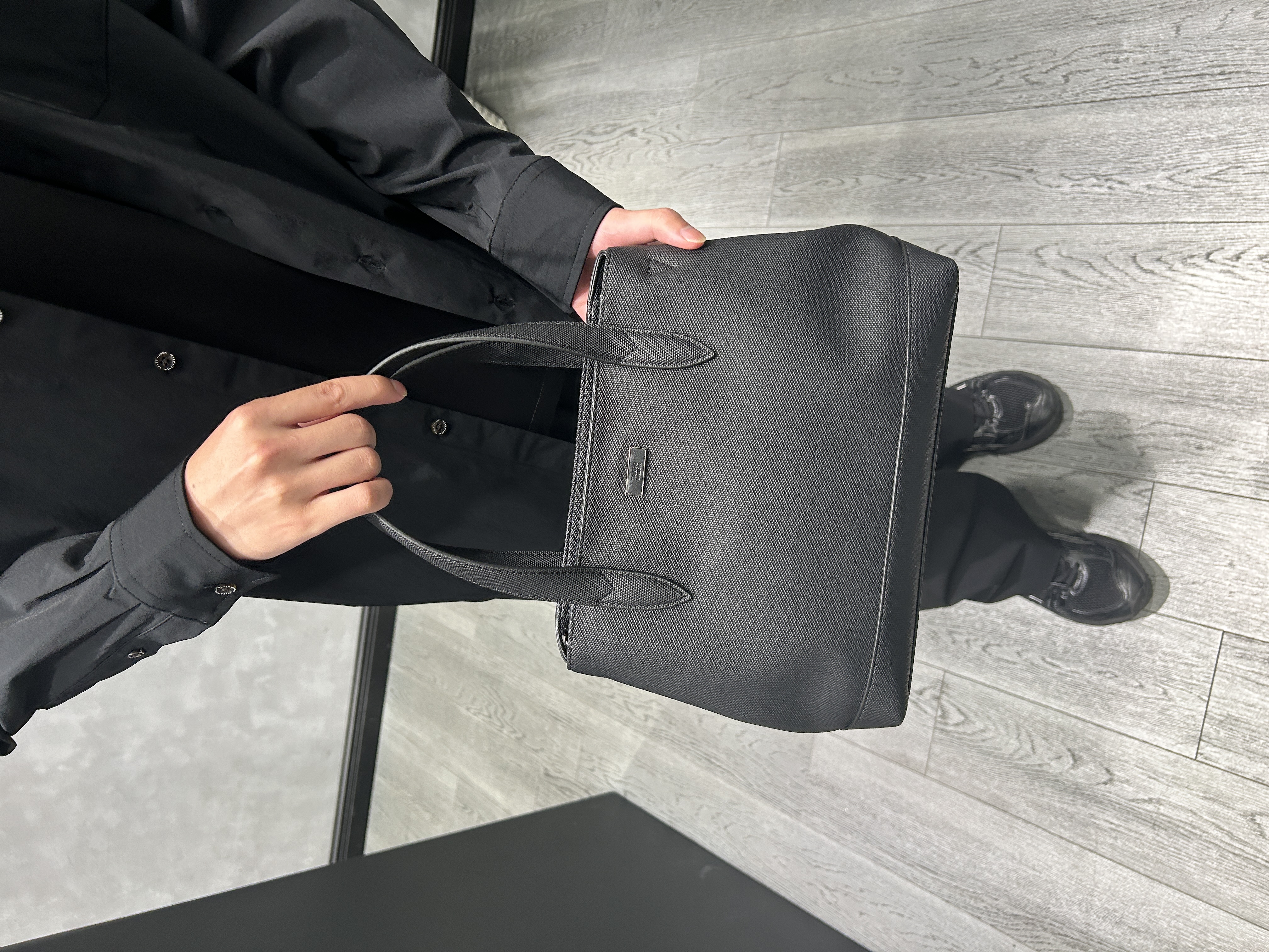ruiさんの「TAKEO KIKUCHI｜3Dナイロンストレッチ バンドカラーシャツ」を使ったコーディネート