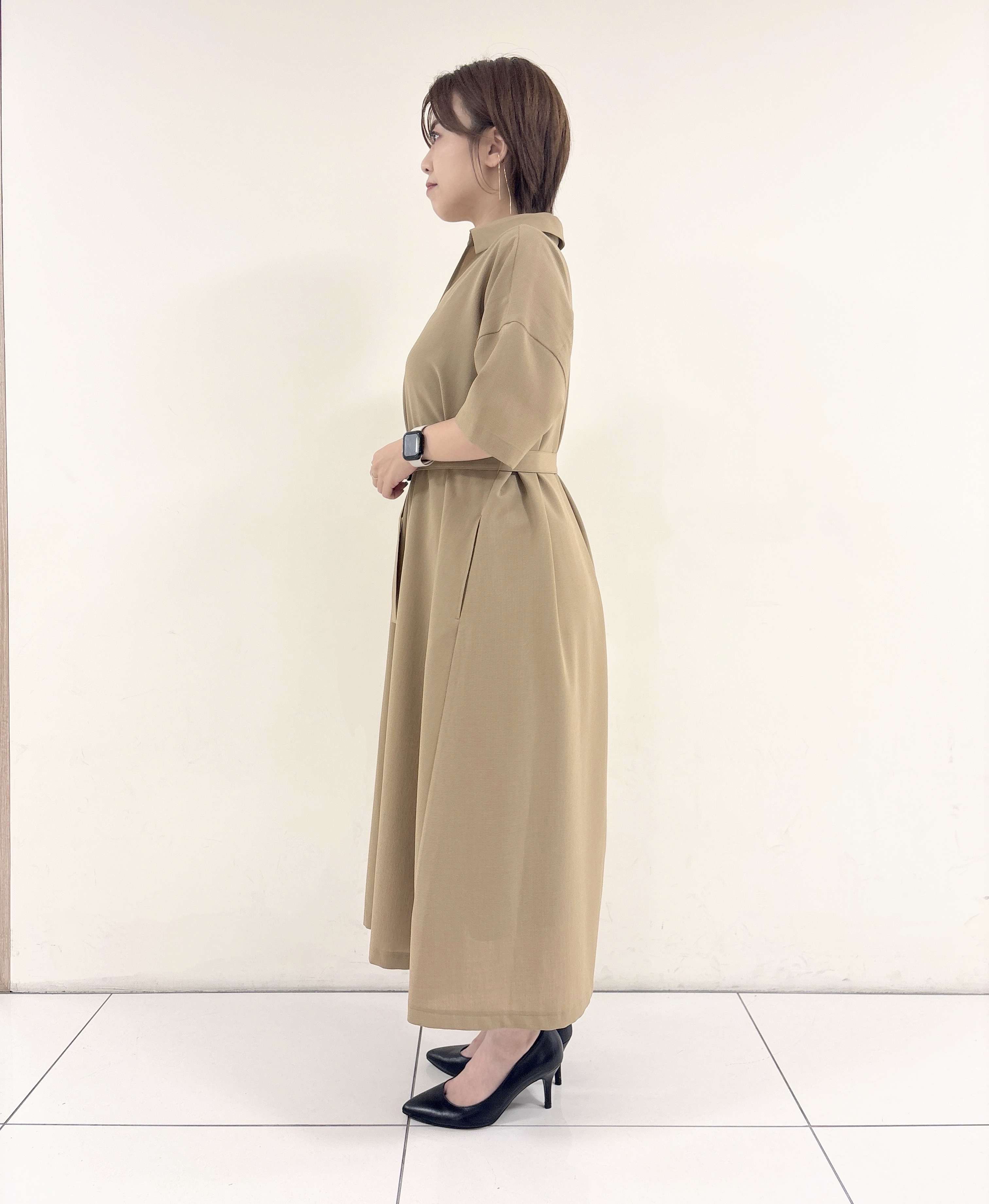 ayumiさんの「UNTITLED｜【残暑も快適/UVカット/接触冷感】エアリークールワンピース」を使ったコーディネート