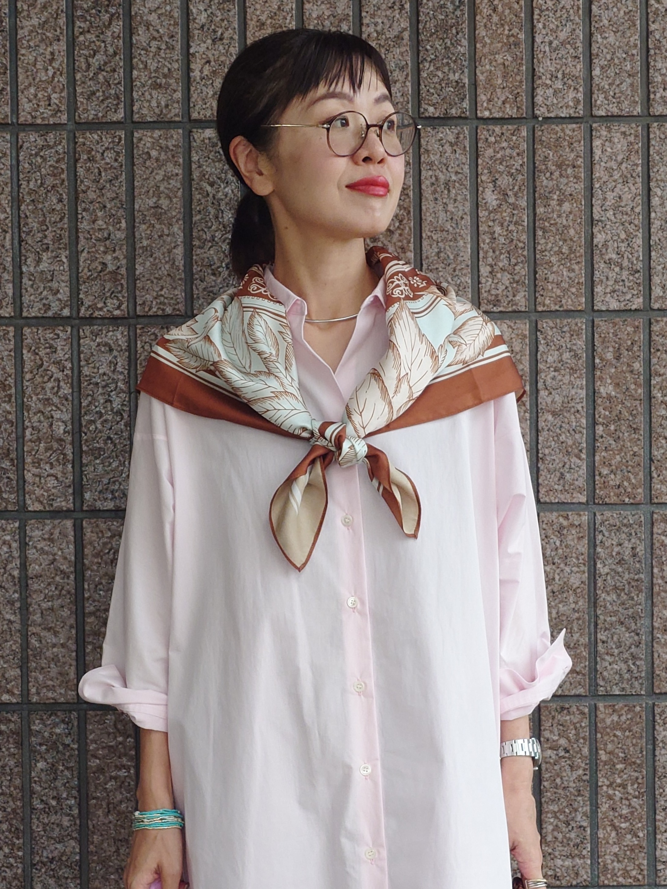 MUTSUKOさんの「UNTITLED｜ロングシャツワンピース」を使ったコーディネート