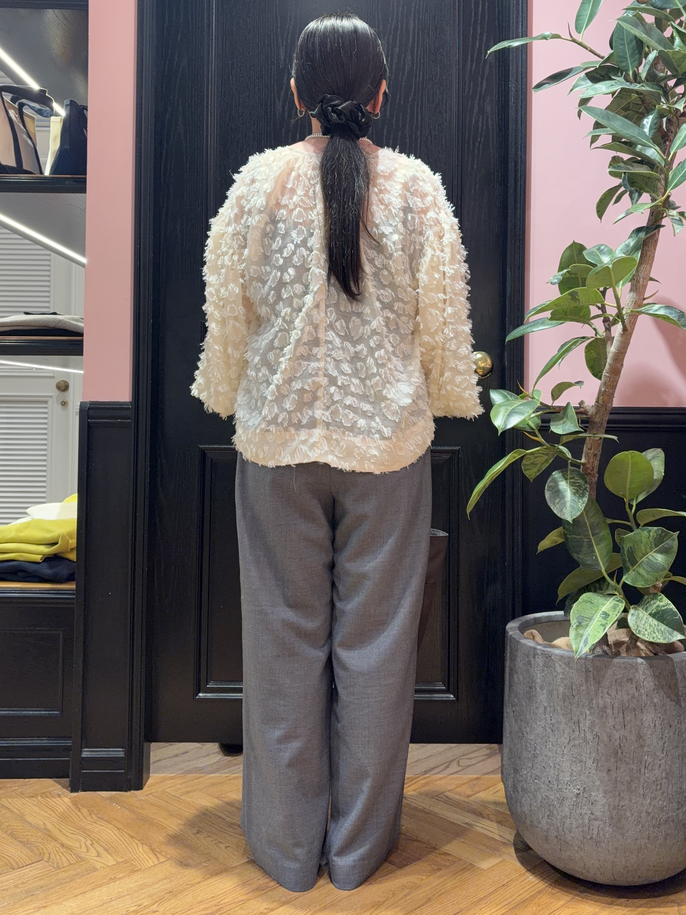 SAKAIさんの「DRESSTERIOR｜【着映え】シアージャカード プルオーバーブラウス」を使ったコーディネート