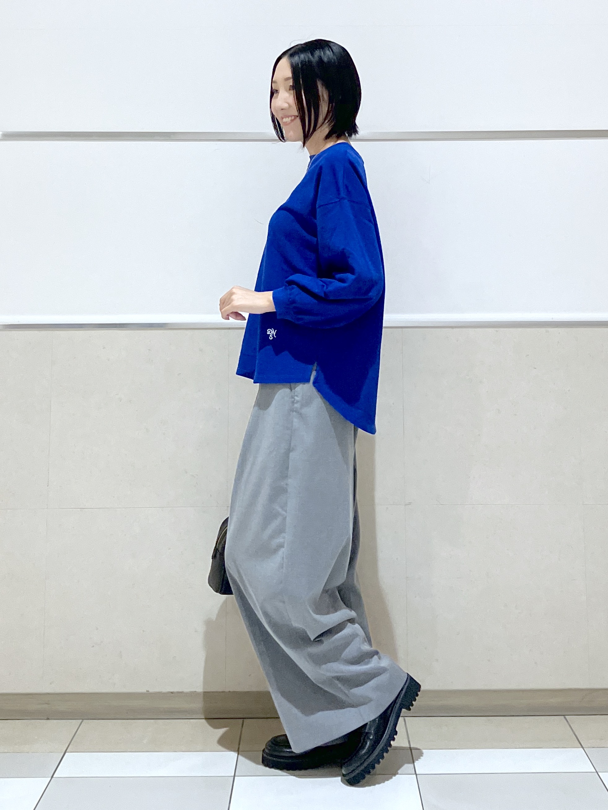 eriko さんの「Dessin｜【洗える/XS-L】バックヘンリーミニ裏毛 長袖」を使ったコーディネート