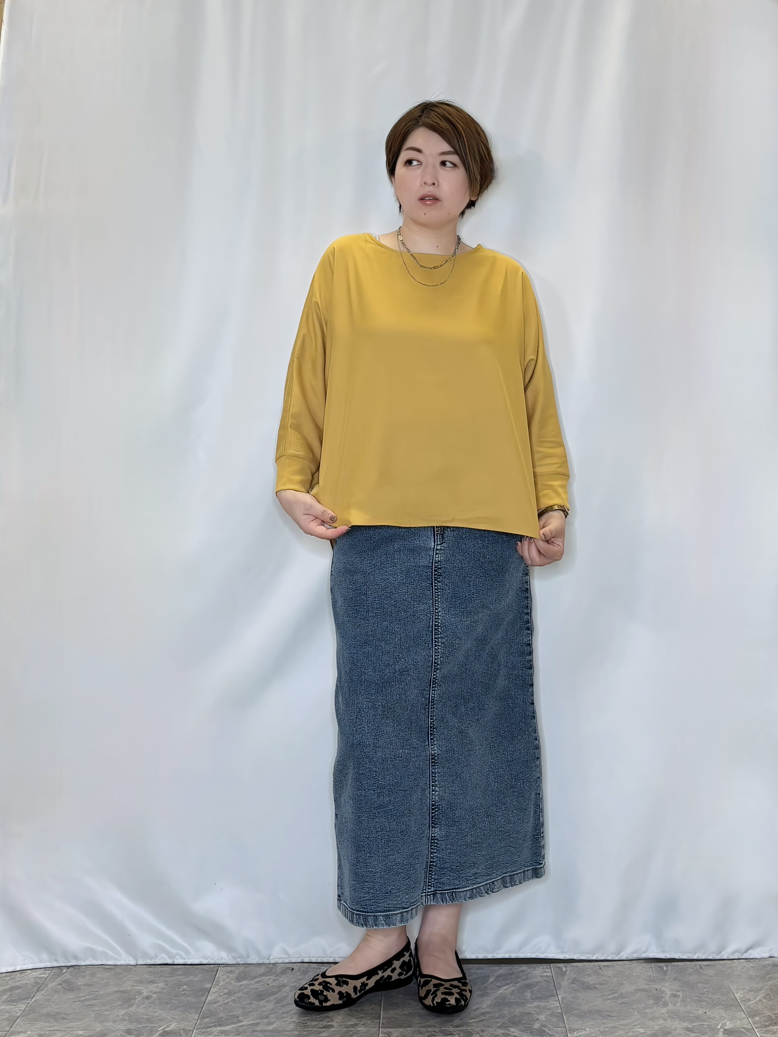 たみさんの「SHOO･LA･RUE｜【着丈選べる/洗濯後しわになりにくい】インせず着られる ドルマンブラウス」を使ったコーディネート