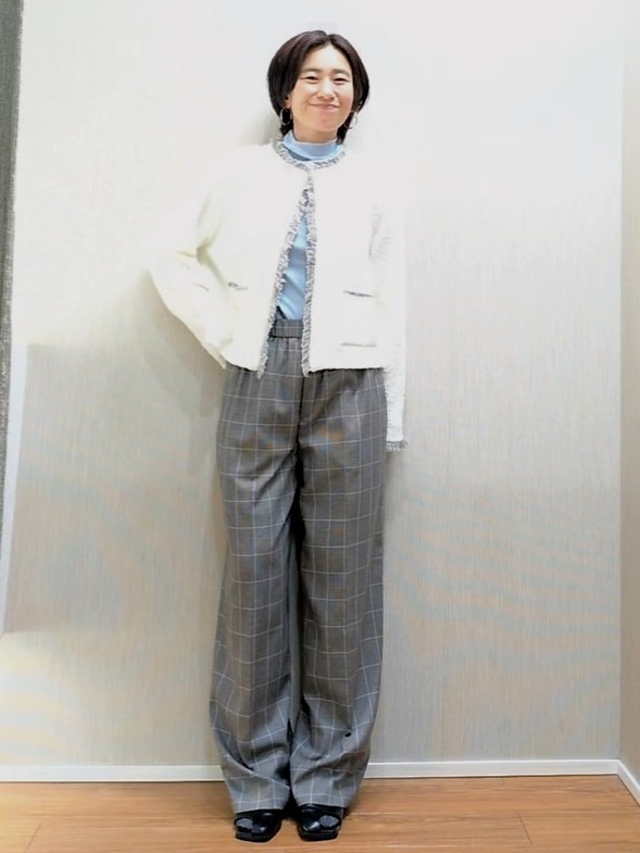 ミズタさんの「UNTITLED｜【重ね着レイヤードに】シアーテレコハイネックトップス」を使ったコーディネート
