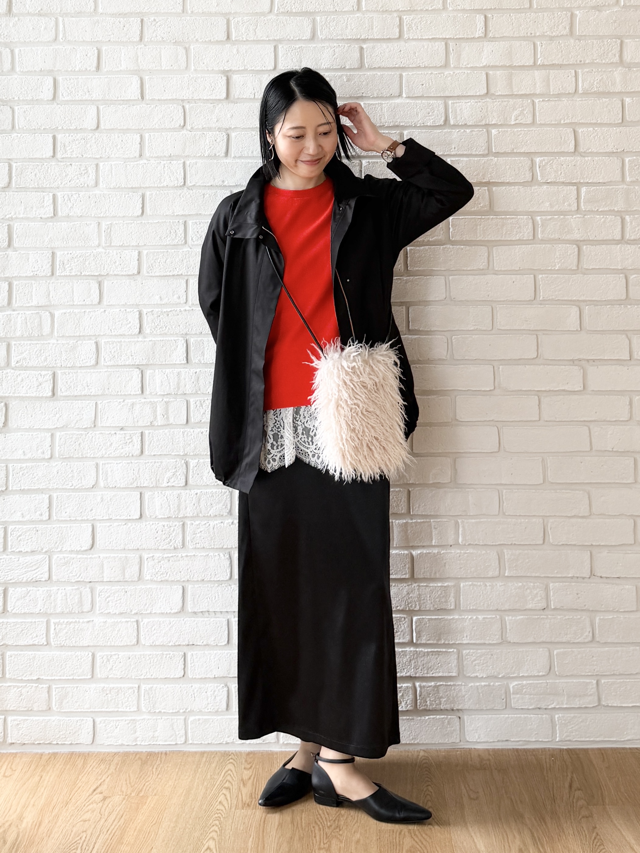 shihoさんの「INDIVI｜【撥水／UVケア】スタンドカラーブルゾン」を使ったコーディネート