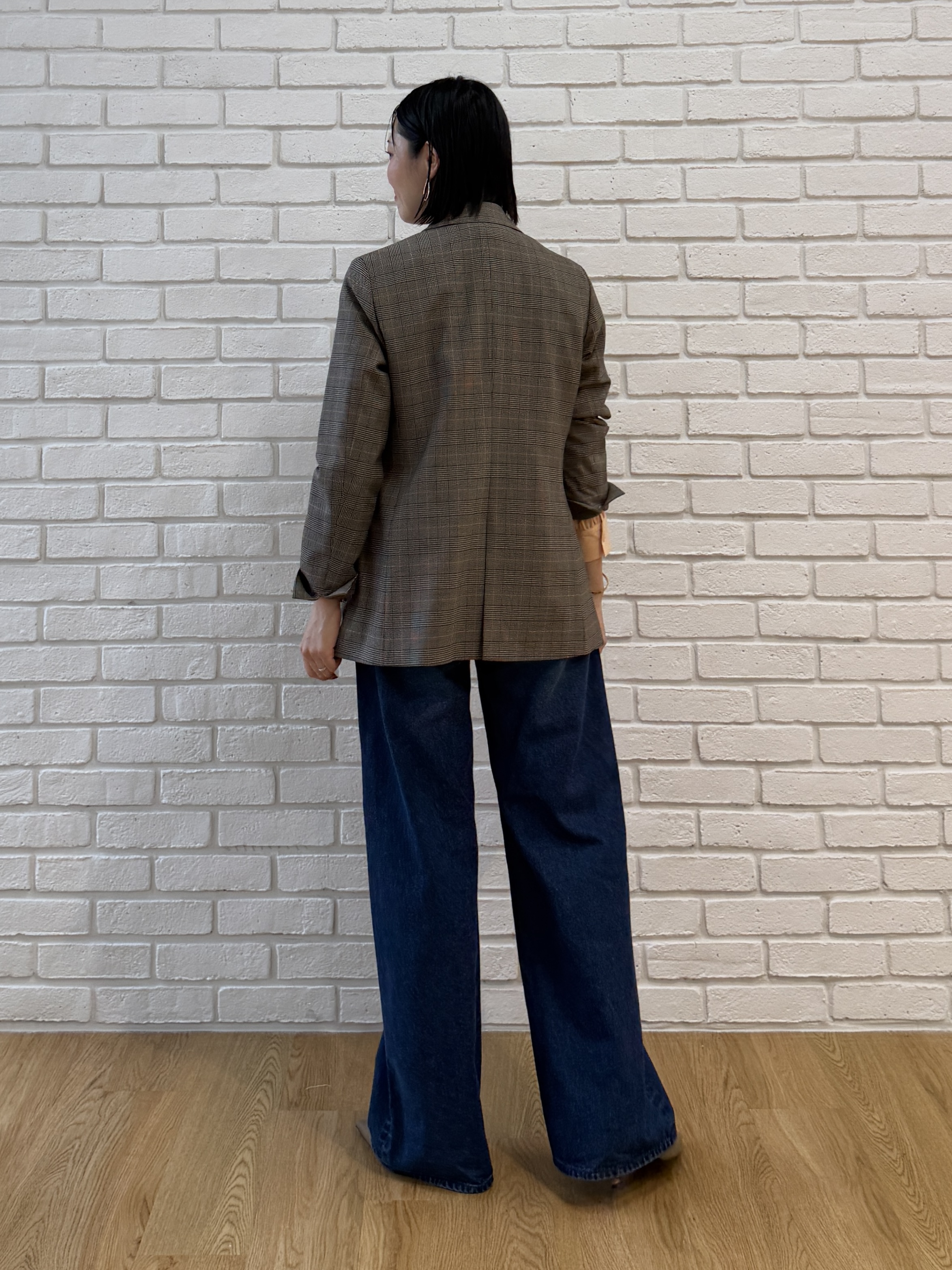 shihoさんの「INDIVI｜【洗濯機OK／ストレッチ◎】秋はじめのダブルジャケット」を使ったコーディネート