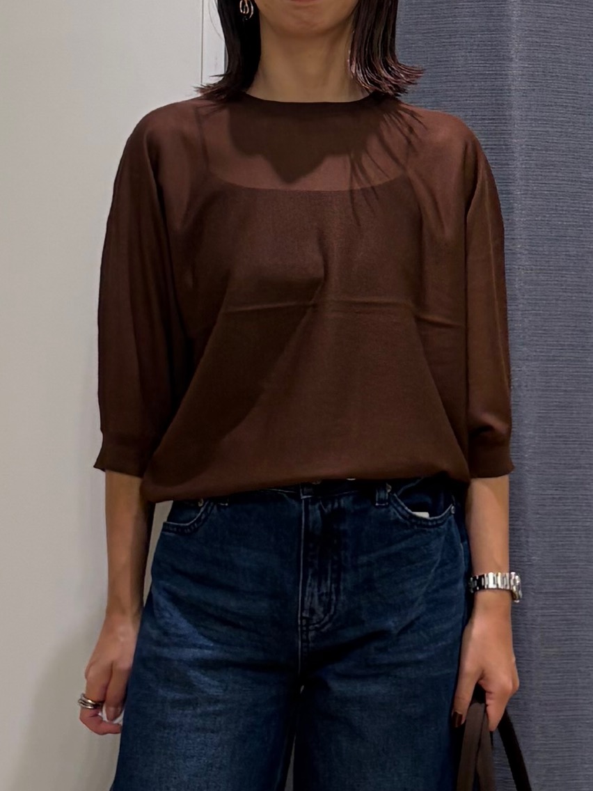 Mikoさんの「INDIVI｜【体型カバー／洗える】シアードルマンニット」を使ったコーディネート