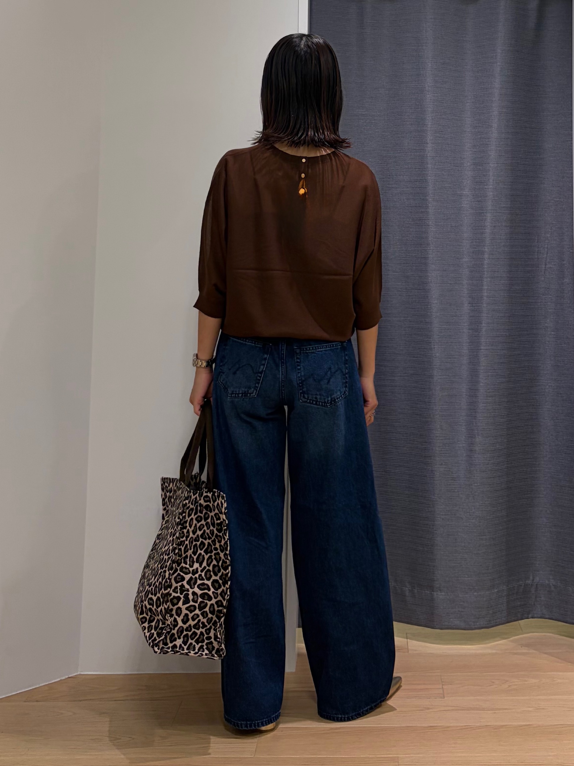 Mikoさんの「INDIVI｜【体型カバー／洗える】シアードルマンニット」を使ったコーディネート