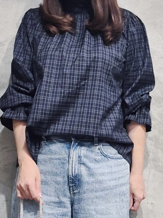 ひさえさんの「THE SHOP TK｜POLO BCS/チェックスカーフ付きブラウス」を使ったコーディネート
