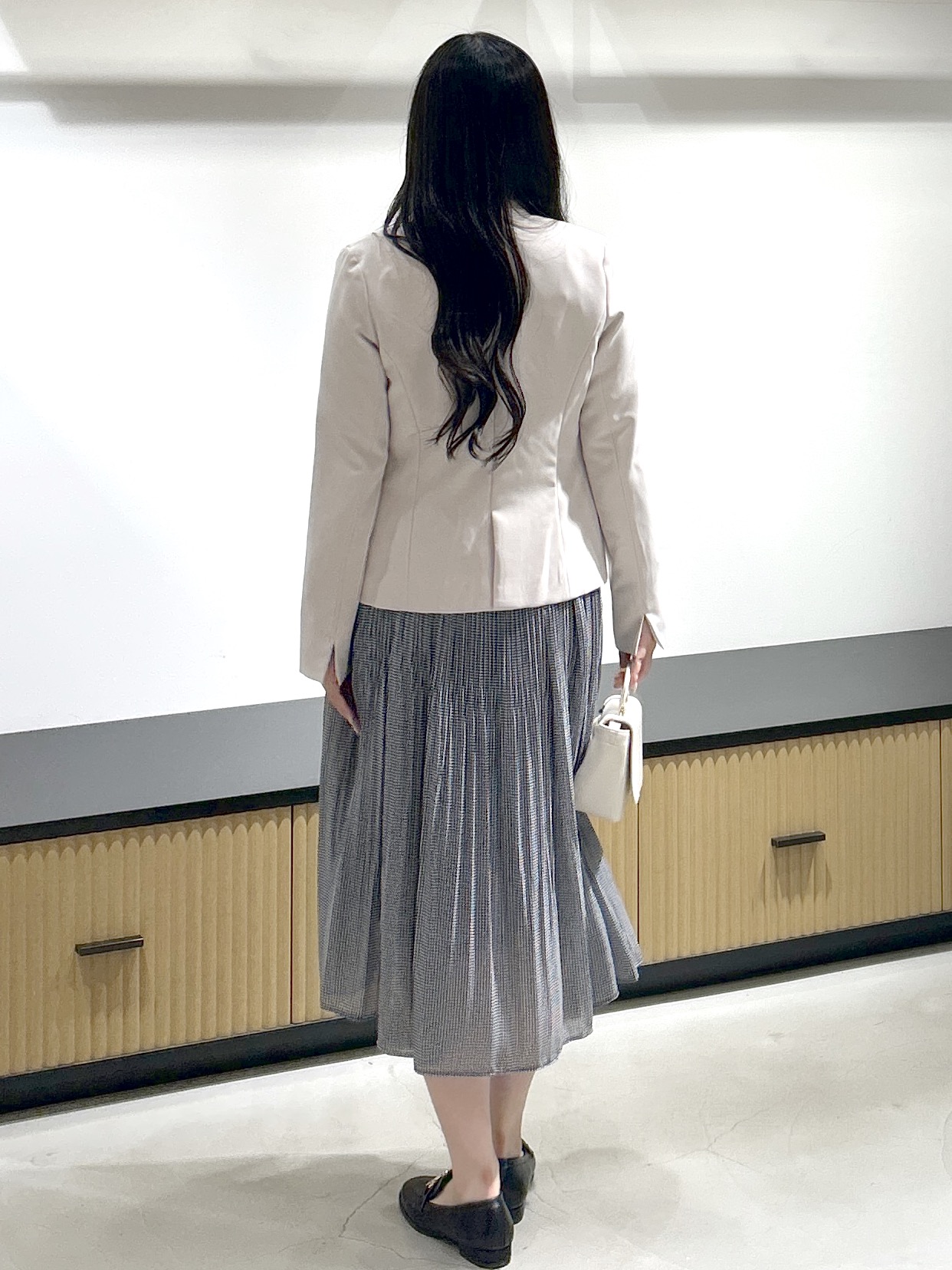 sayaさんの「OPAQUE.CLIP｜【防シワ】セットアップ可 ダブルクロスノーカラージャケット《洗濯機OK／イージーアイロン／ストレッチ」を使ったコーディネート