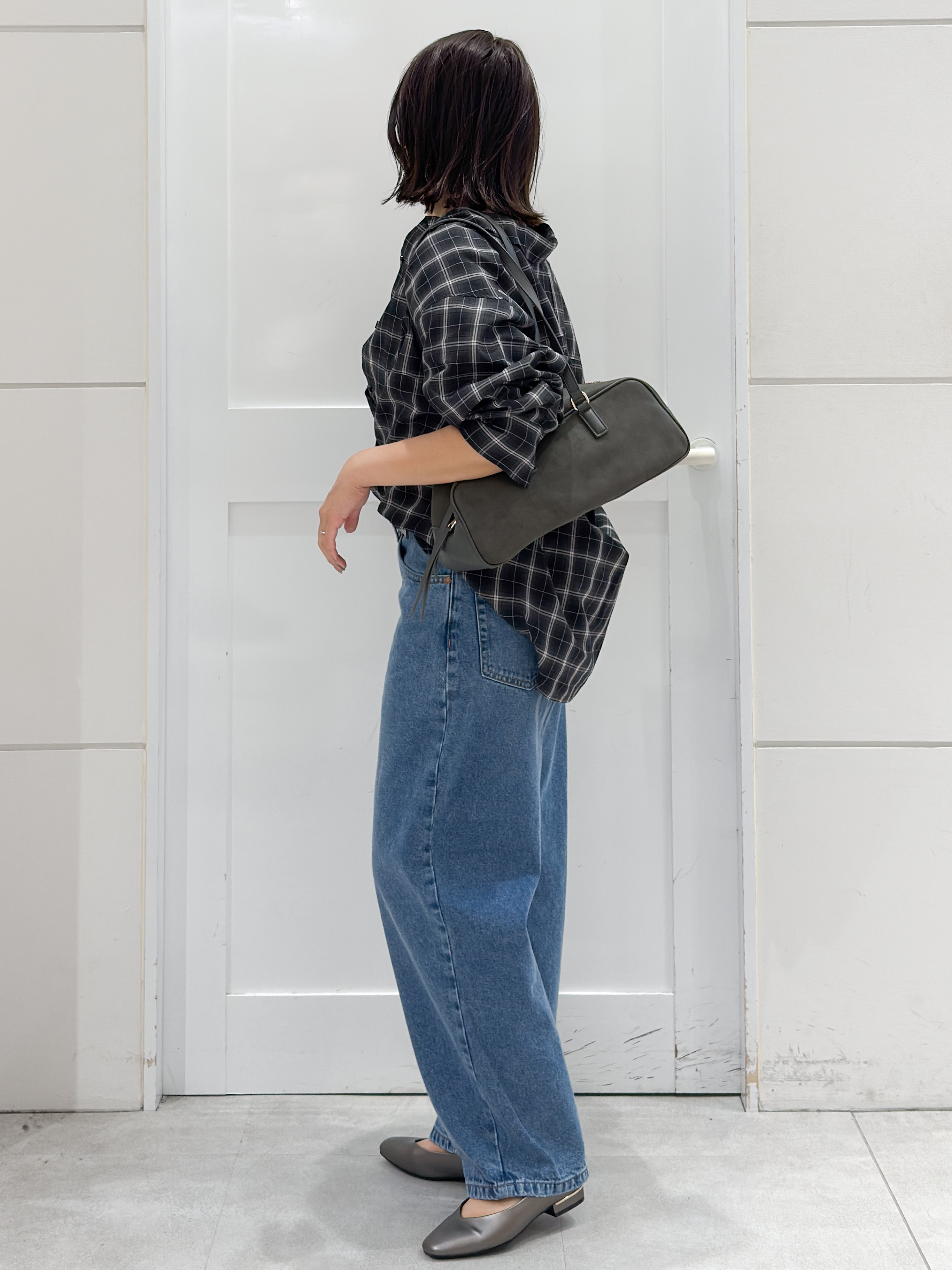 yuka.aさんの「OPAQUE.CLIP｜チェック柄シャツ【洗濯機OK】」を使ったコーディネート