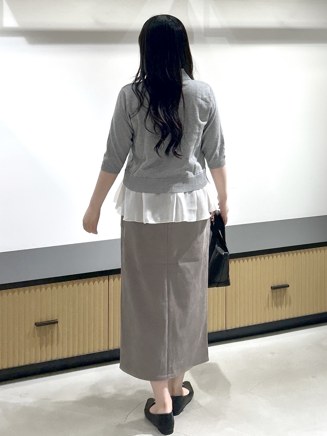 sayaさんの「OPAQUE.CLIP｜裾シアードッキングニット【洗濯機OK】」を使ったコーディネート