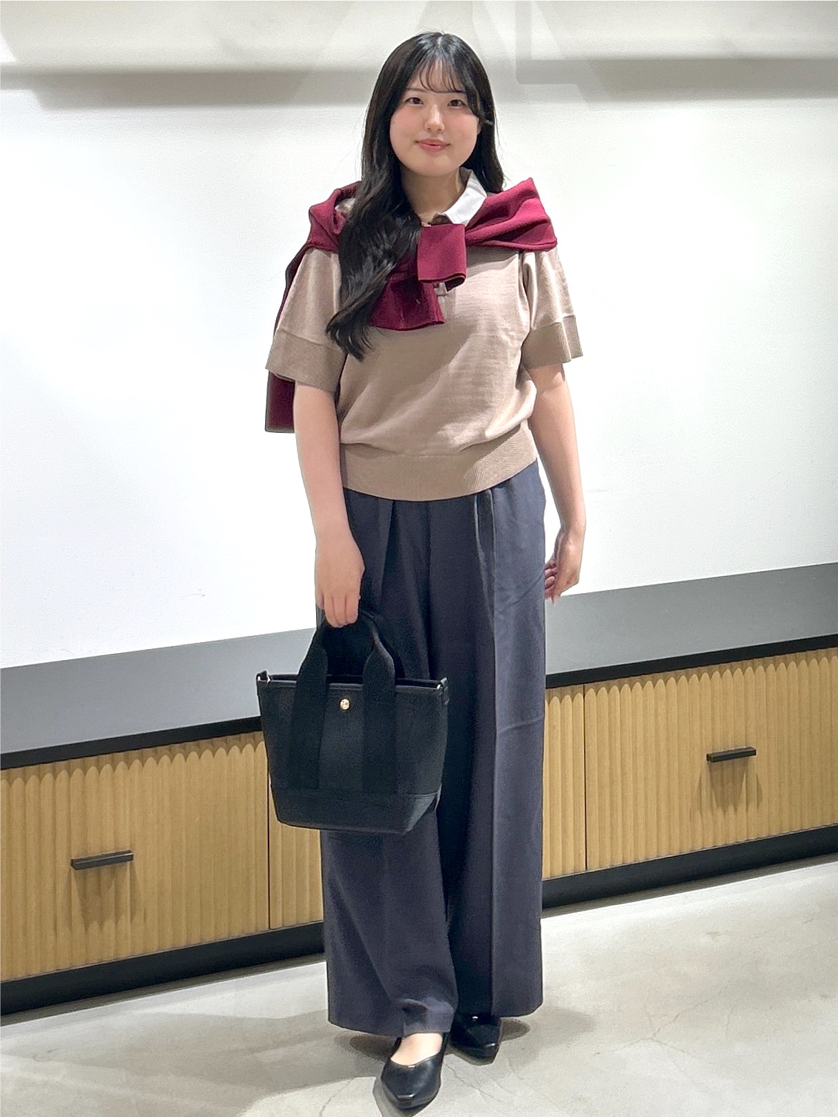 sayaさんの「OPAQUE.CLIP｜【UVケア／遮熱性】スナップボタンニットカーディガン《5col／洗濯機OK》」を使ったコーディネート