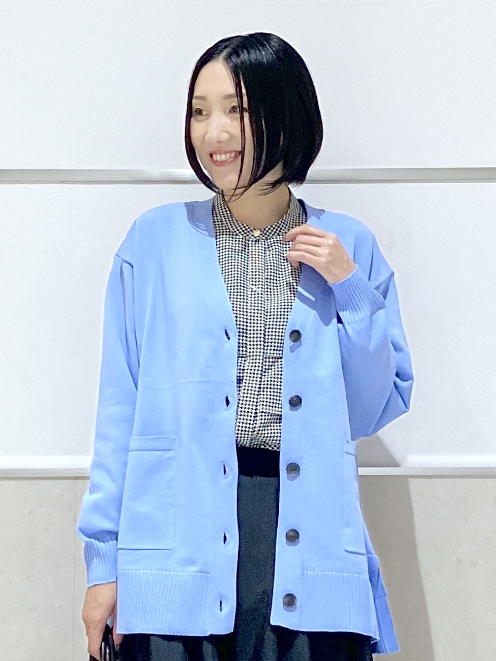 eriko さんの「Dessin｜【手洗い可】ハウンドトゥースフリルブラウス」を使ったコーディネート