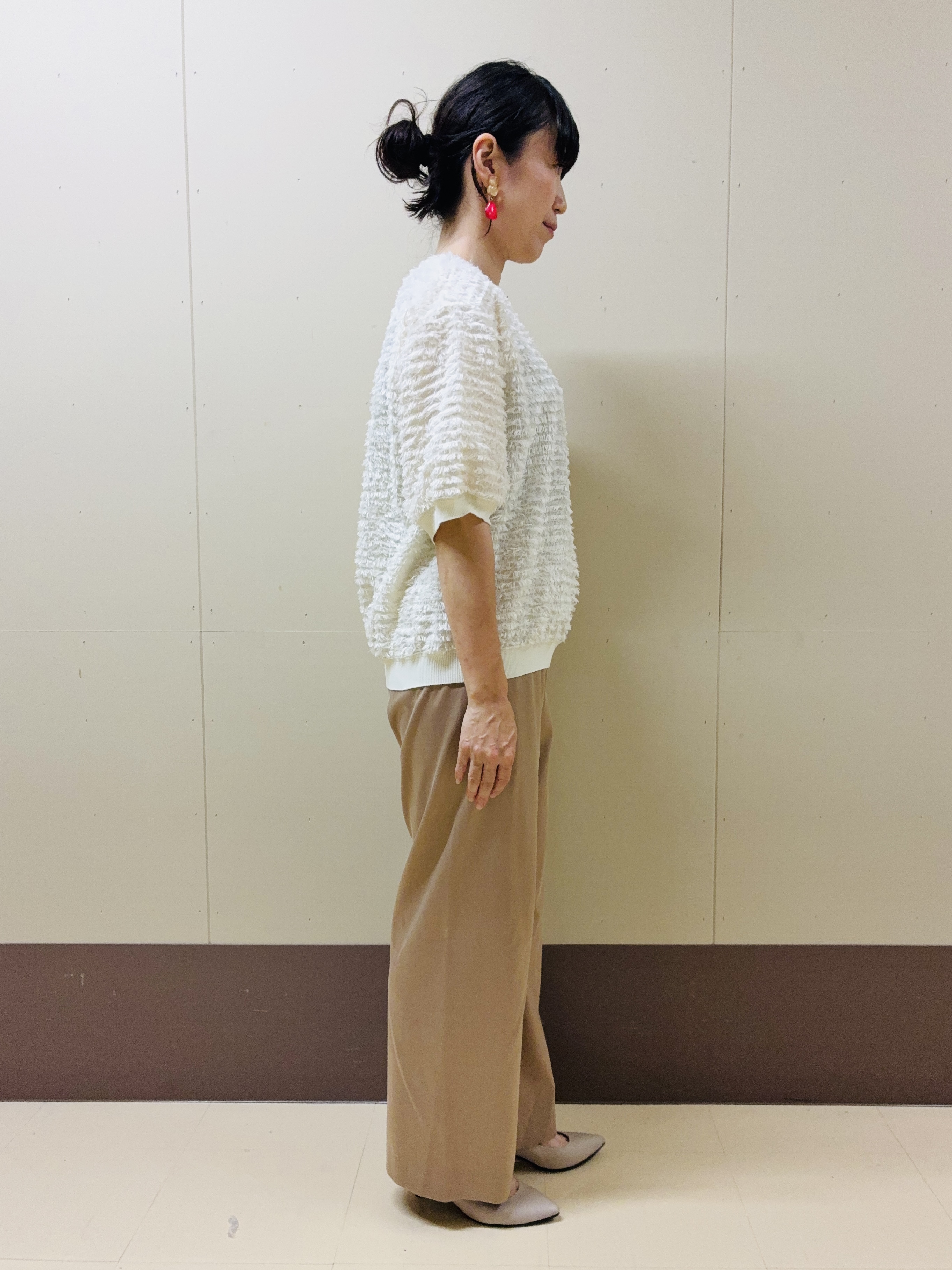 Noriさんの「UNTITLED｜【秋映え/体型カバー】フェザージャガードプルオーバー」を使ったコーディネート