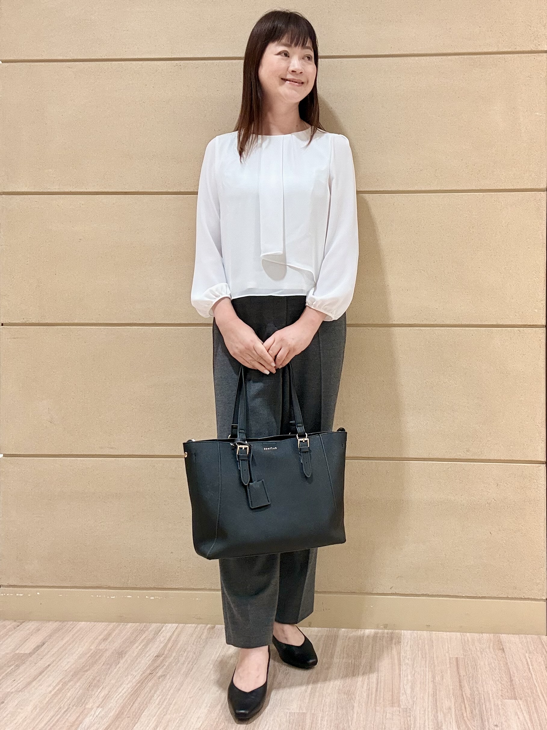 Marさんの「Reflect｜【SS-4Lサイズ／通勤／セレモニー】クルーネック シフォンブラウス」を使ったコーディネート