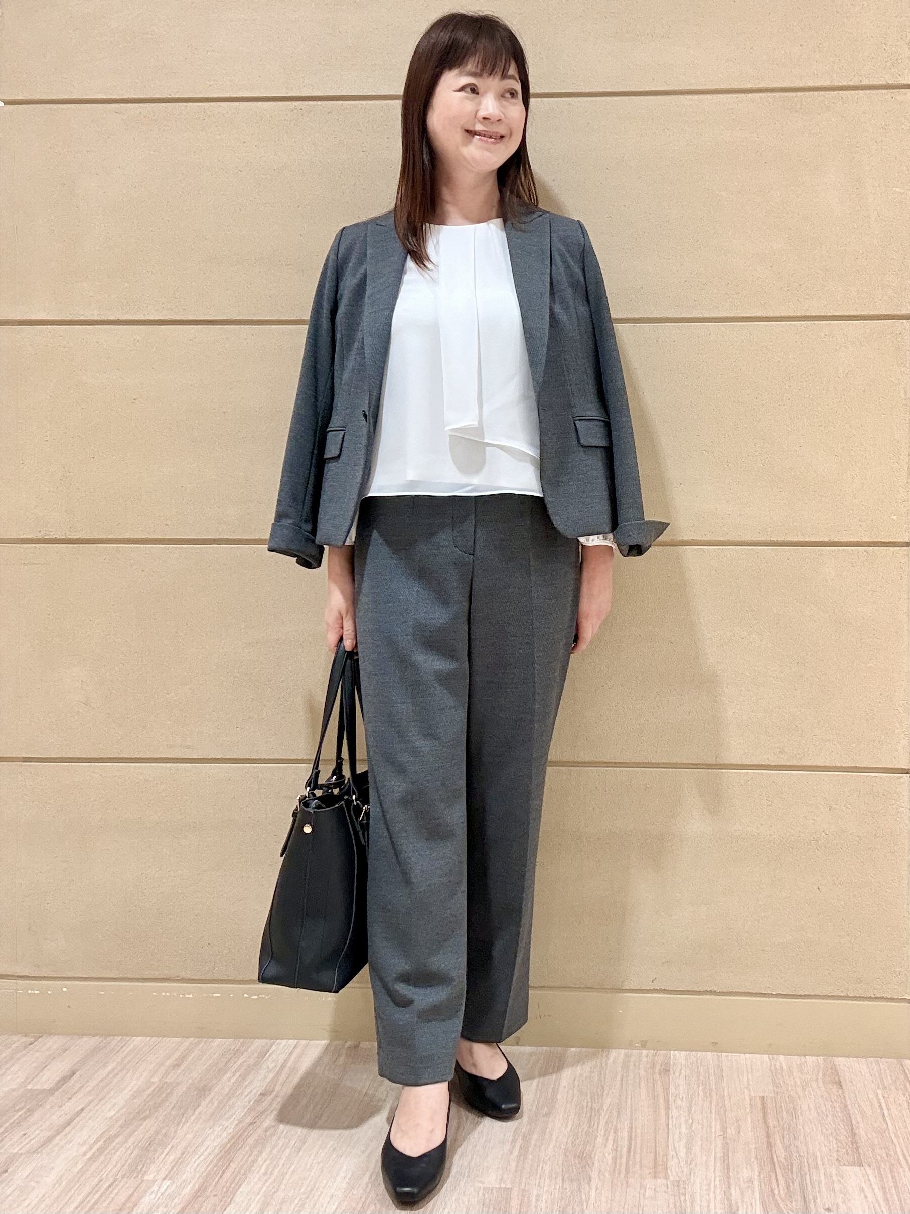 Marさんの「Reflect｜【SS-4Lサイズ／通勤／セレモニー】クルーネック シフォンブラウス」を使ったコーディネート