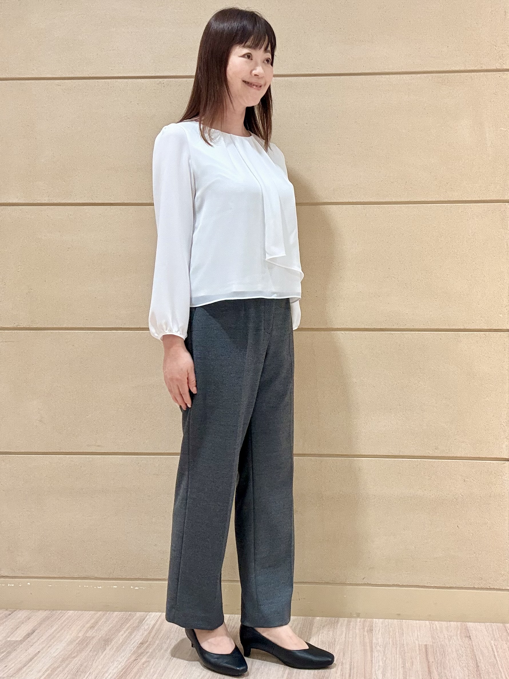 Marさんの「Reflect｜【SS-4Lサイズ／通勤／セレモニー】クルーネック シフォンブラウス」を使ったコーディネート
