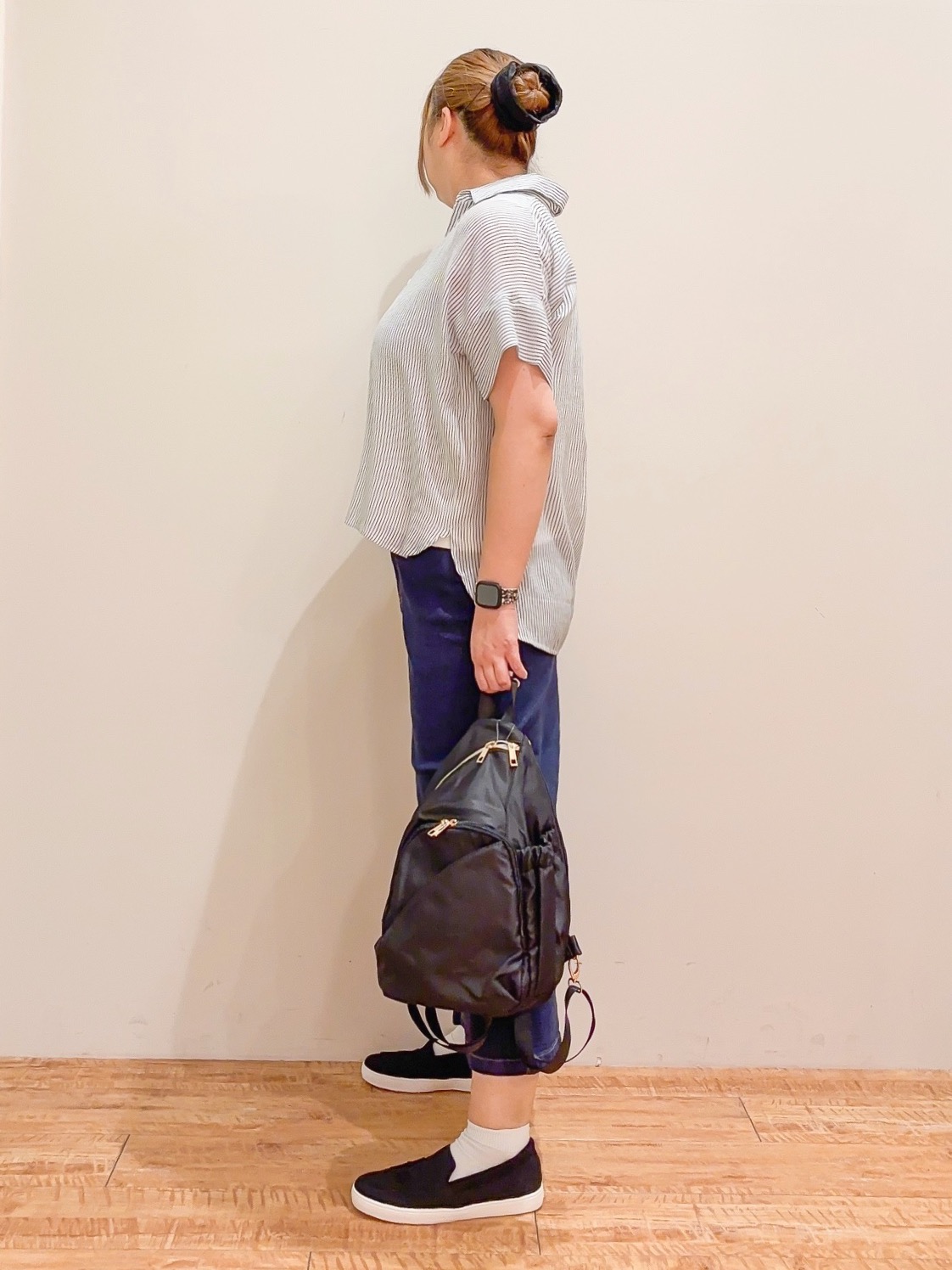 naoさんの「SHOO･LA･RUE｜【2点セット/S-LL/洗濯機可】時短でコーデ決まる スラブスキッパーシャツ＋タンクトップ」を使ったコーディネート