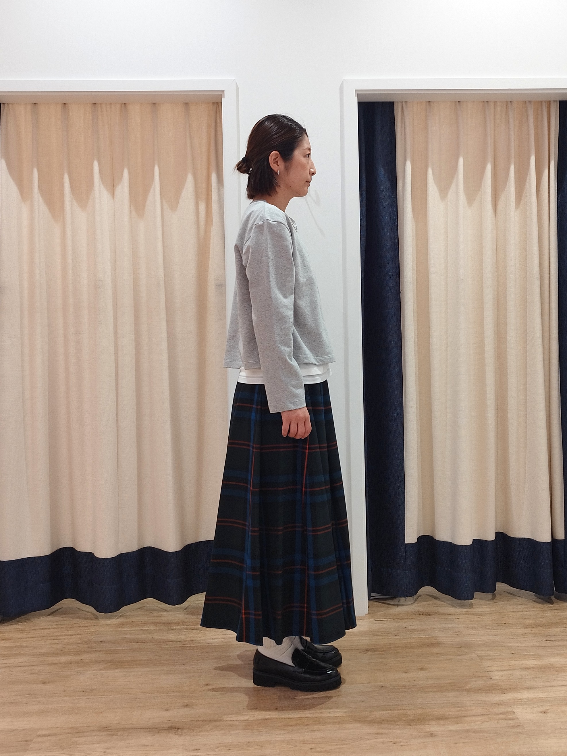 HIROさんの「Dessin｜リングスナップミニ裏毛カーディガン」を使ったコーディネート