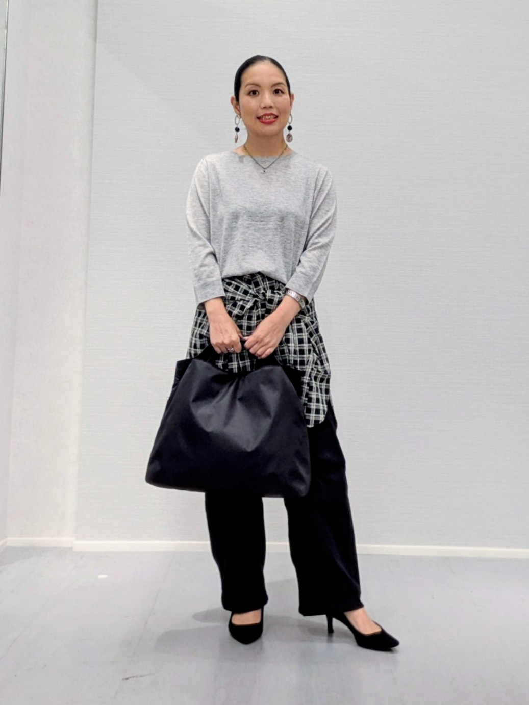 makkyさんの「UNTITLED｜【セットアップ可/秋羽織り】メランジツイルシャツ」を使ったコーディネート
