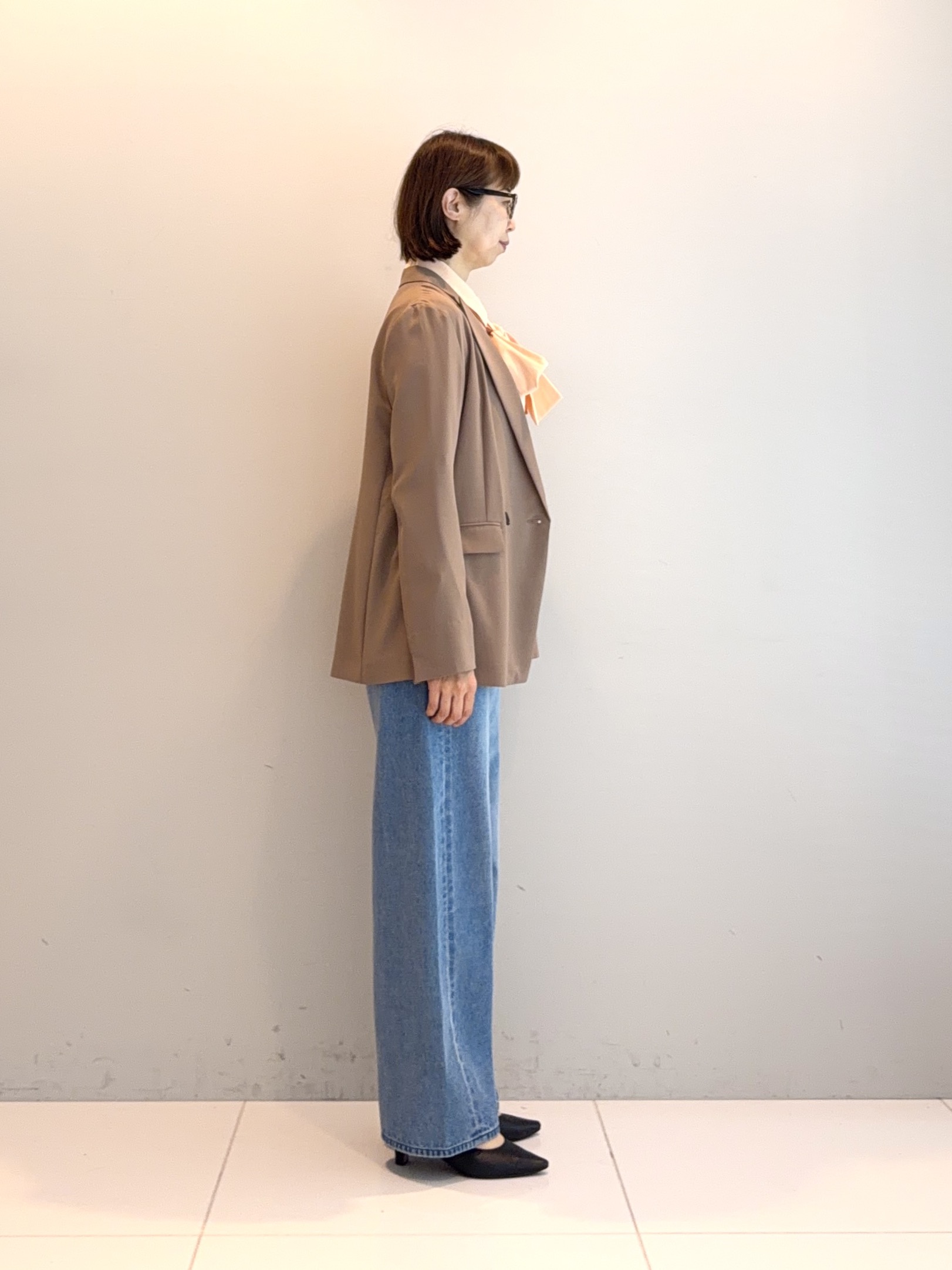 murayamaさんの「INDIVI｜【接触冷感／ストレッチ◎】取外し可ボウタイシャツ」を使ったコーディネート