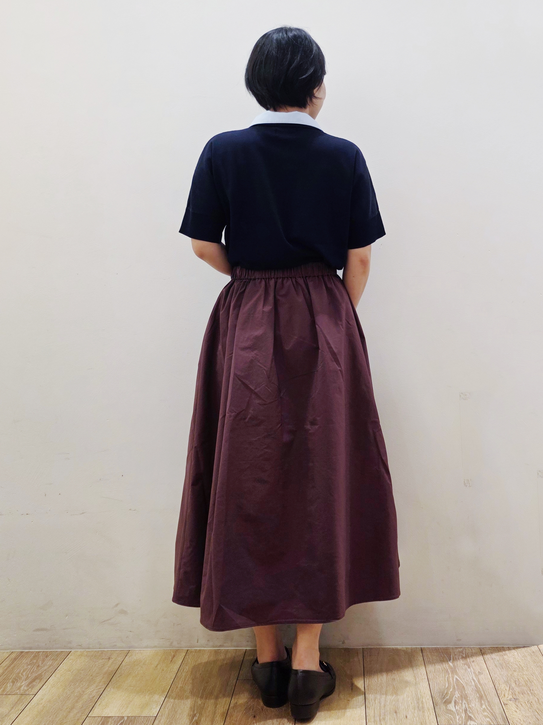 yuyuさんの「OPAQUE.CLIP｜【森絵梨佳さん着用】2WAY衿ドッキングニット《洗濯機OK》」を使ったコーディネート