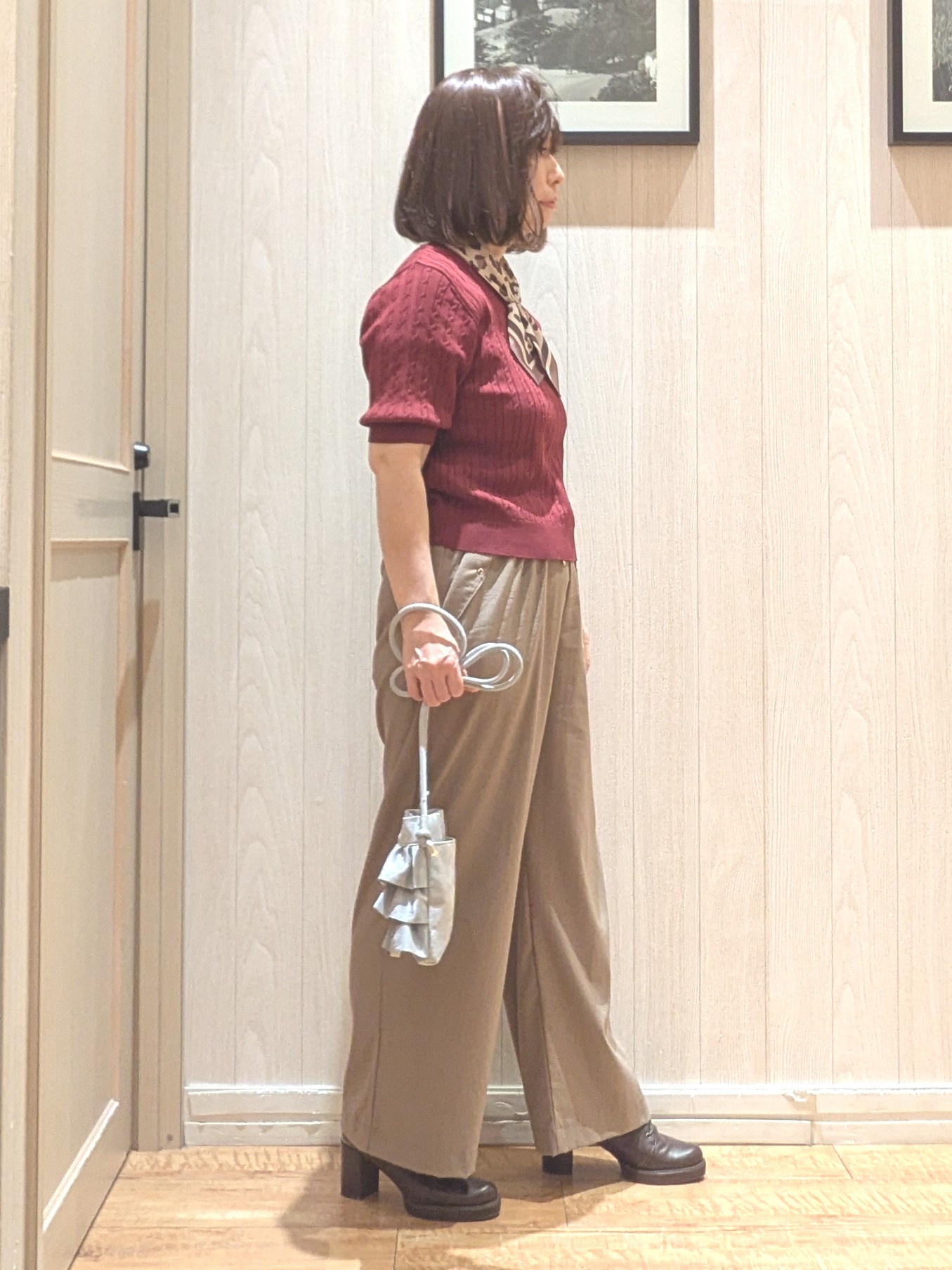 ゆーさんさんの「SHOO･LA･RUE｜【洗濯機可/S-LL】上品見え ミニケーブルニット」を使ったコーディネート