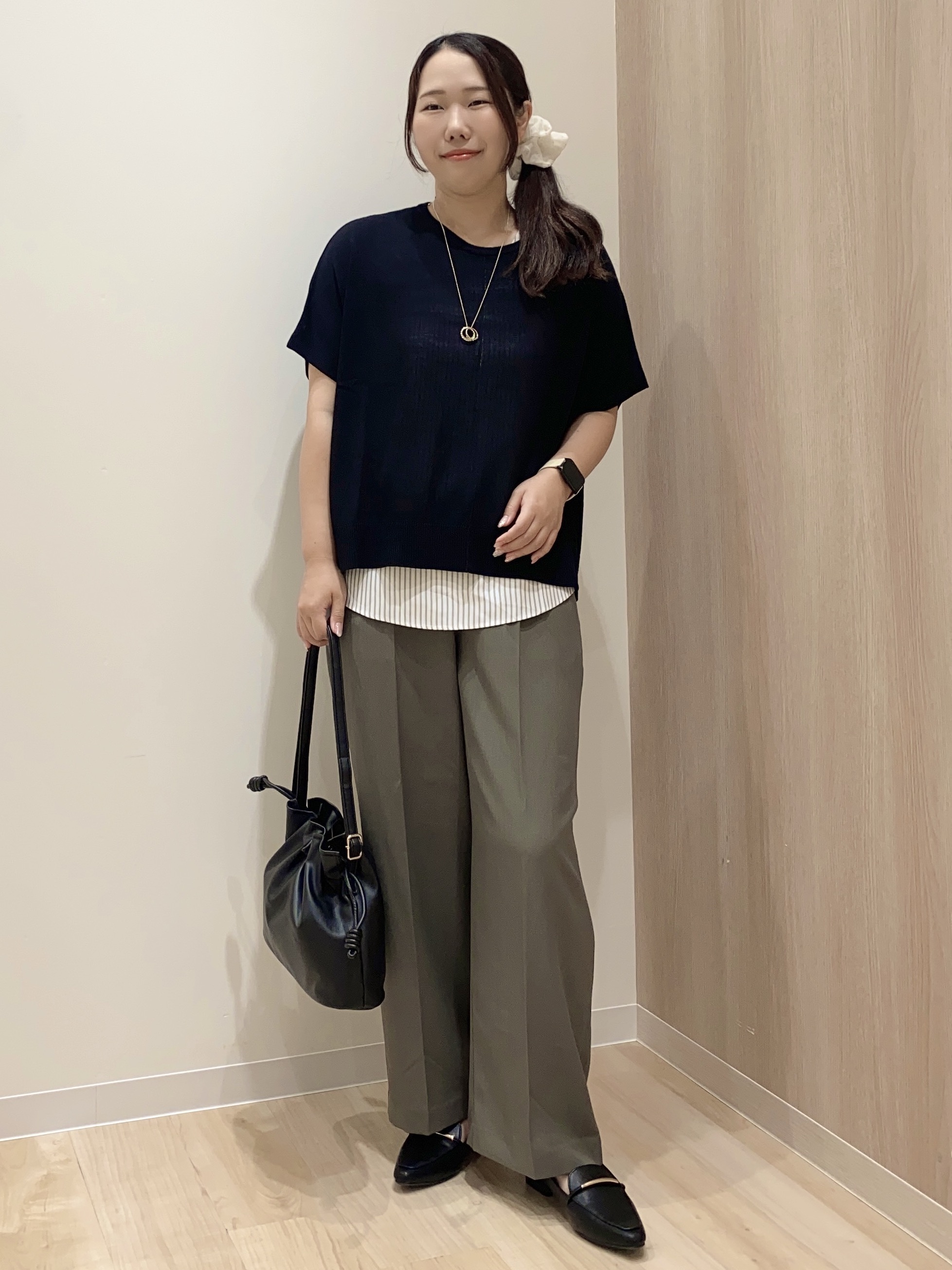 HANAさんの「grove｜【体系カバー◎】ニット&times;インナーシャツタンクSET」を使ったコーディネート