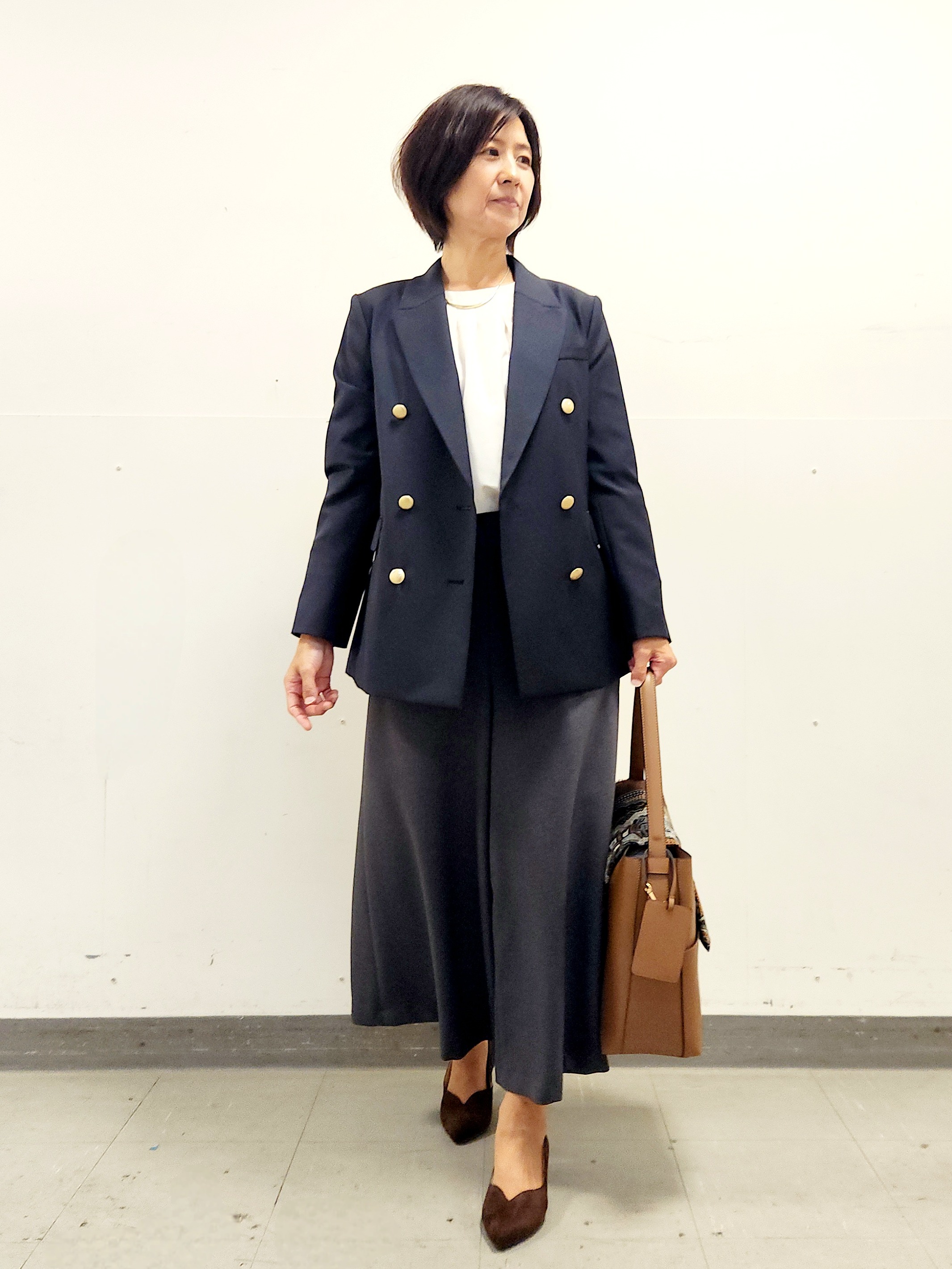 mayumayuさんの「Reflect｜【通勤】ダブルブレザージャケット」を使ったコーディネート