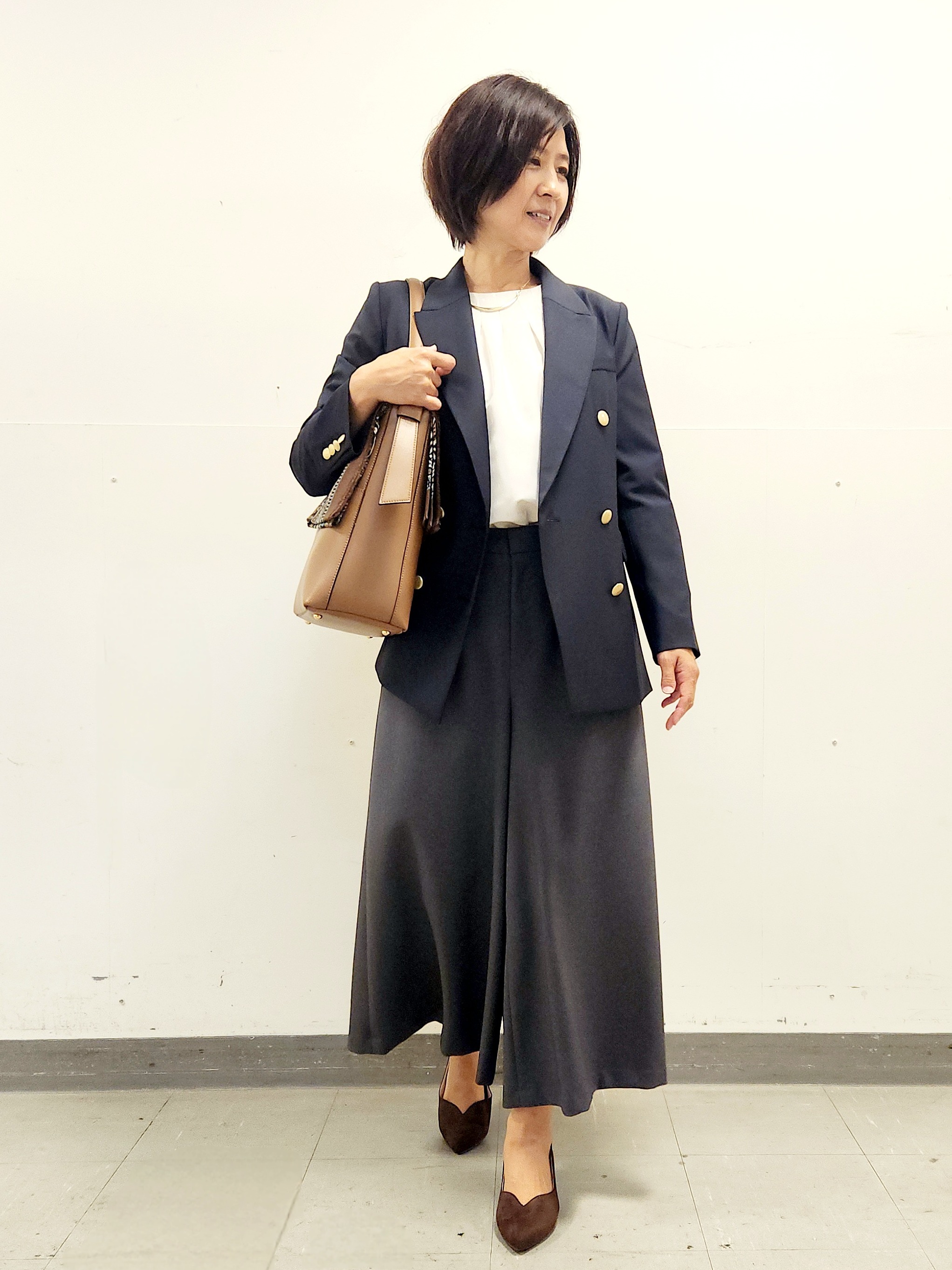 mayumayuさんの「Reflect｜【通勤】ダブルブレザージャケット」を使ったコーディネート