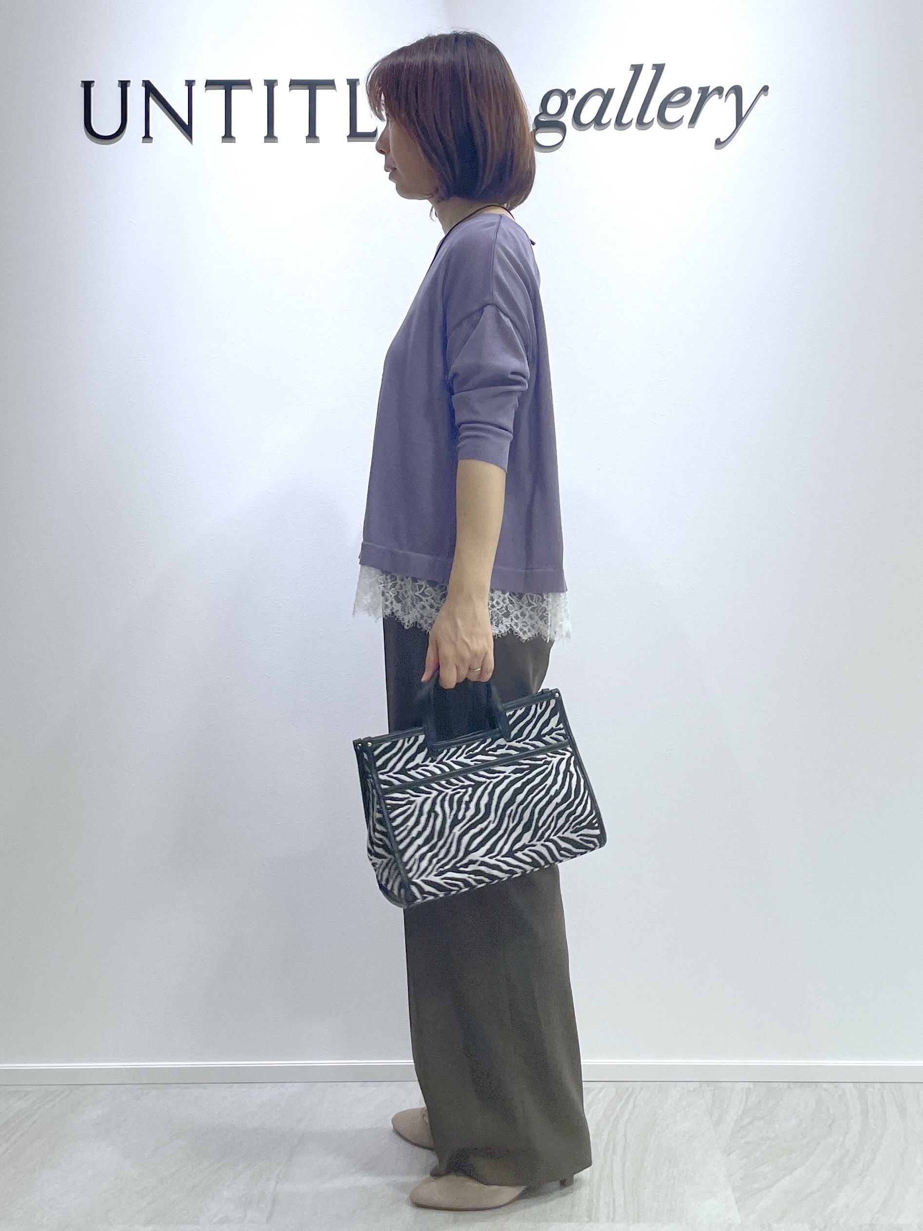 hanaさんの「UNTITLED｜【一枚で着映え】レースドッキングニットプルオーバー」を使ったコーディネート