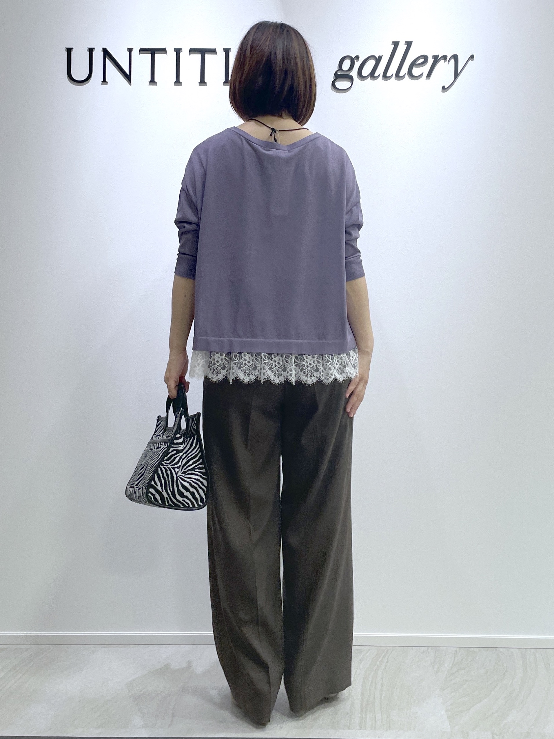 hanaさんの「UNTITLED｜【一枚で着映え】レースドッキングニットプルオーバー」を使ったコーディネート