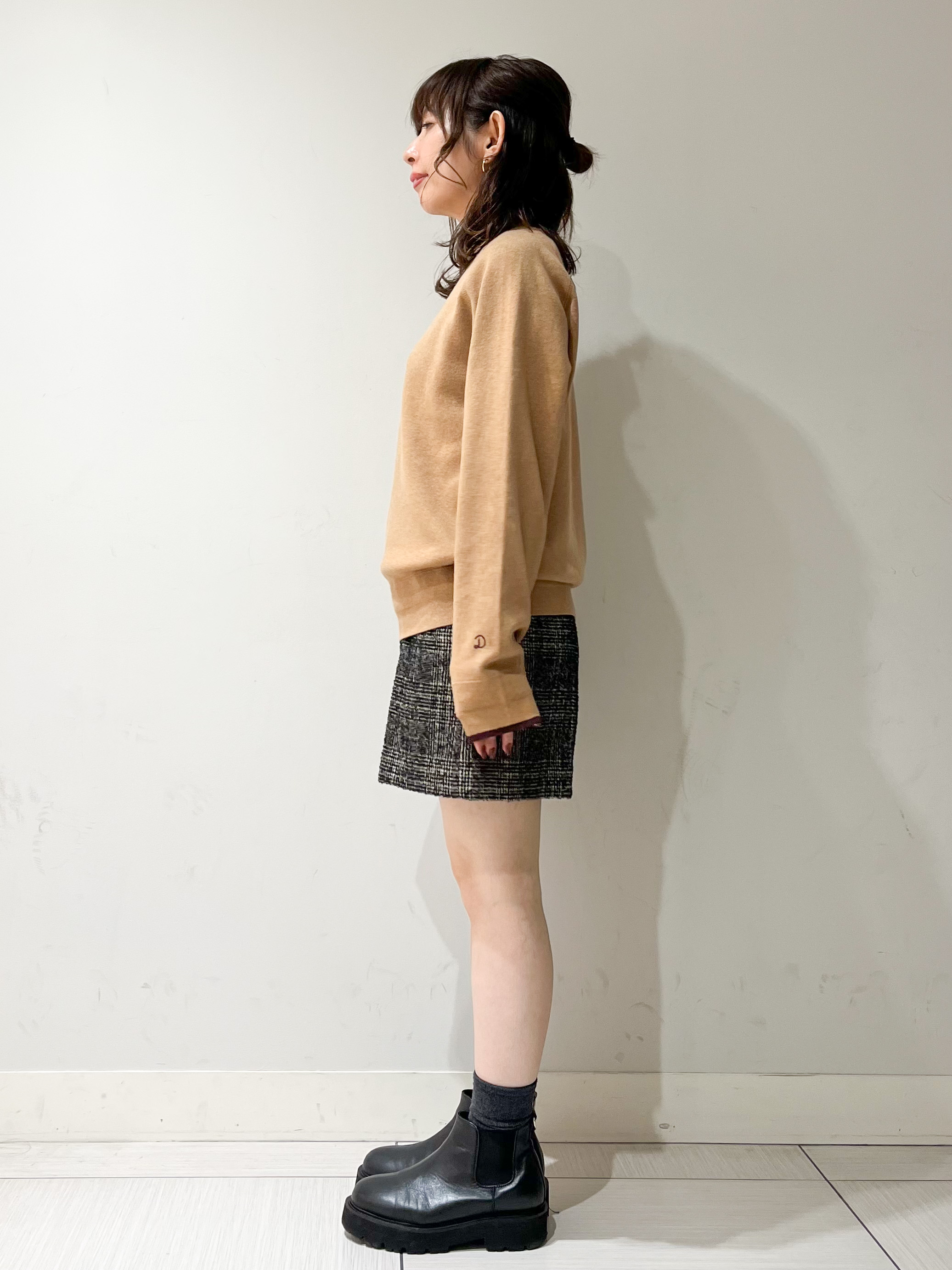 じゅんさんの「DRESSTERIOR｜【6色展開/ウォッシャブル】コットンカシミヤニット」を使ったコーディネート