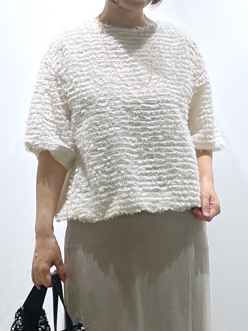 hanaさんの「UNTITLED｜【秋映え/体型カバー】フェザージャガードプルオーバー」を使ったコーディネート