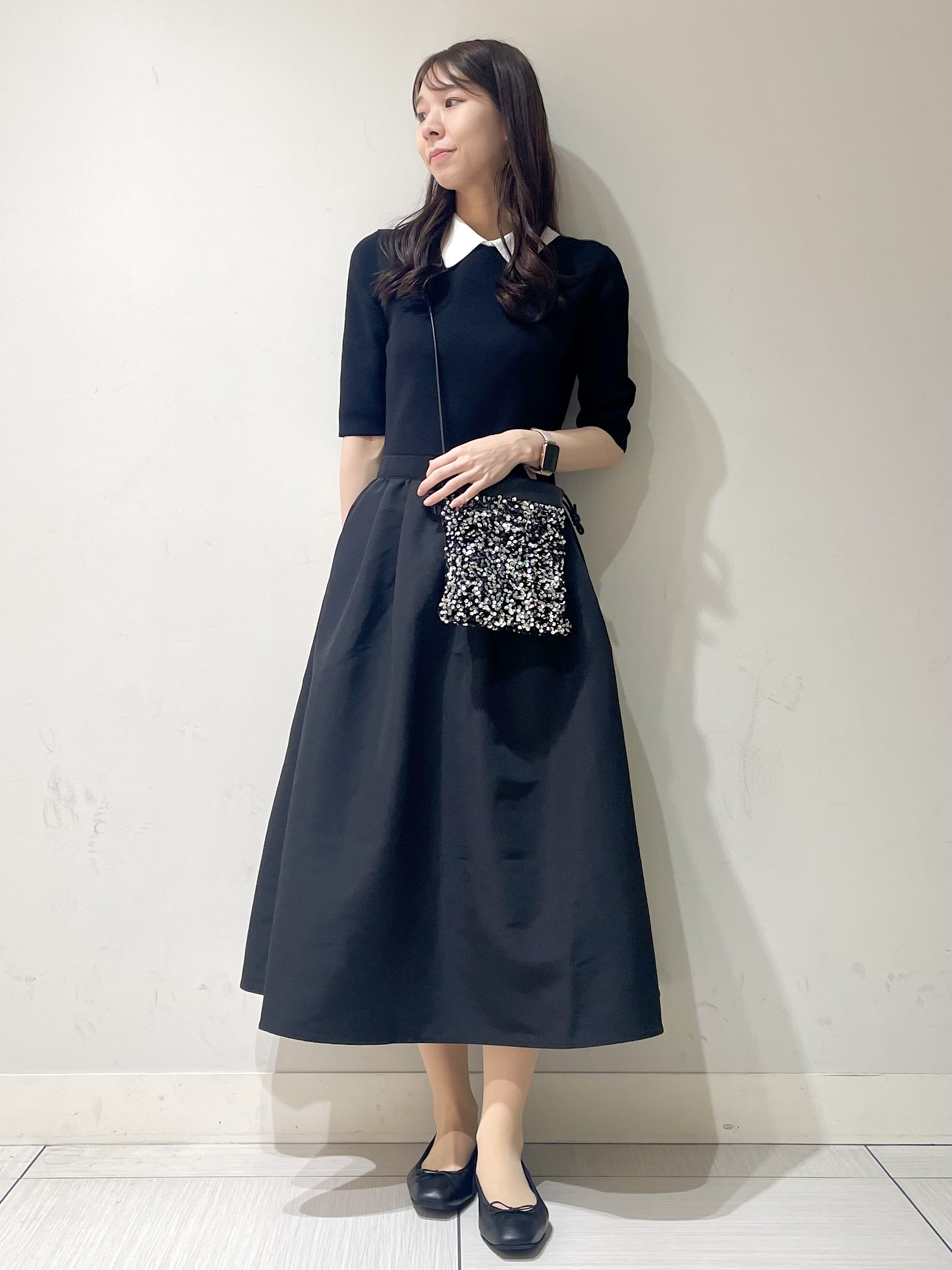 ことさんの「DRESSTERIOR｜バイカラーニットコンビワンピース」を使ったコーディネート