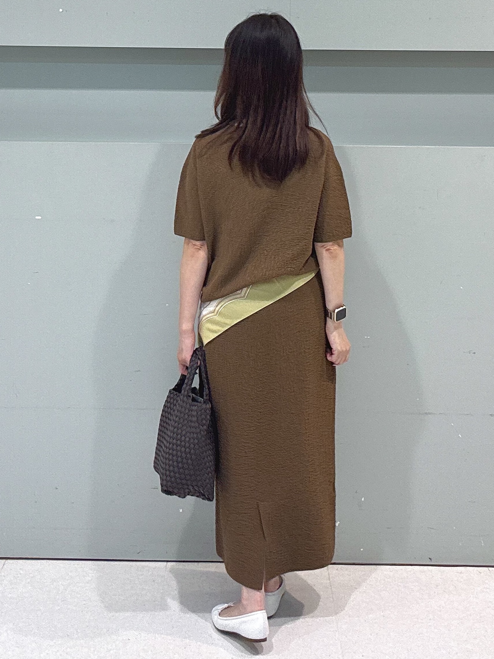 makiさんの「UNTITLED｜【セットアップ可/ストレッチ性】ドライタッチニットプルオーバー」を使ったコーディネート