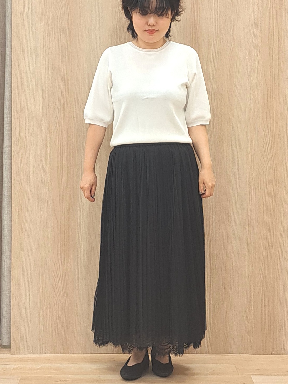 ふるさんの「grove｜ピンタックデニムダンガリーブラウス」を使ったコーディネート