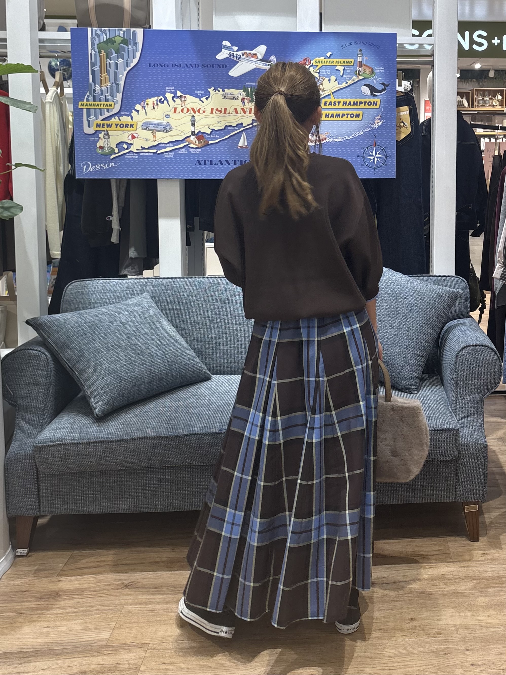 yuinaさんの「Dessin｜【UVカット/洗濯機OK】6分袖配色ニット」を使ったコーディネート