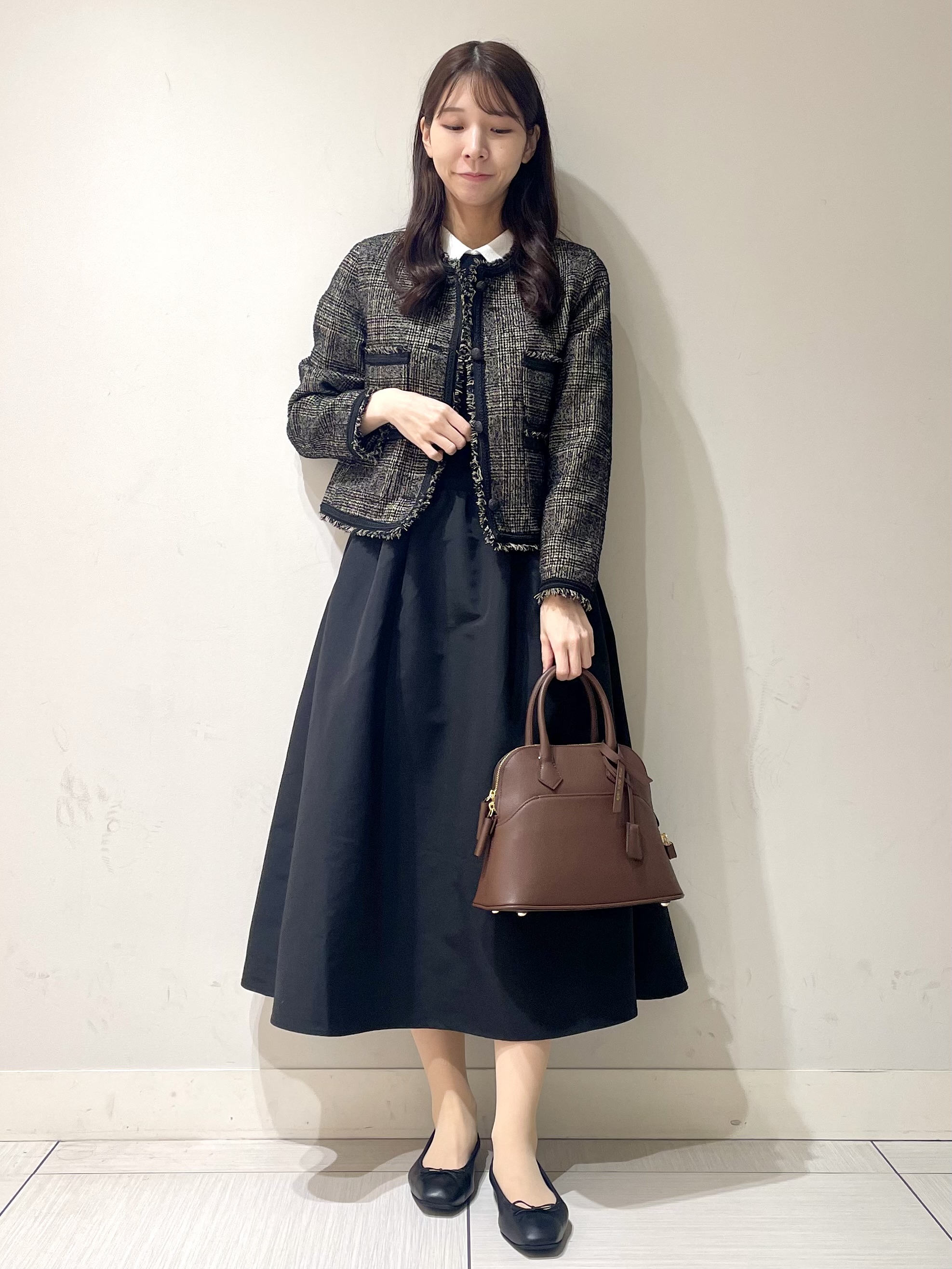 ことさんの「DRESSTERIOR｜バイカラーニットコンビワンピース」を使ったコーディネート