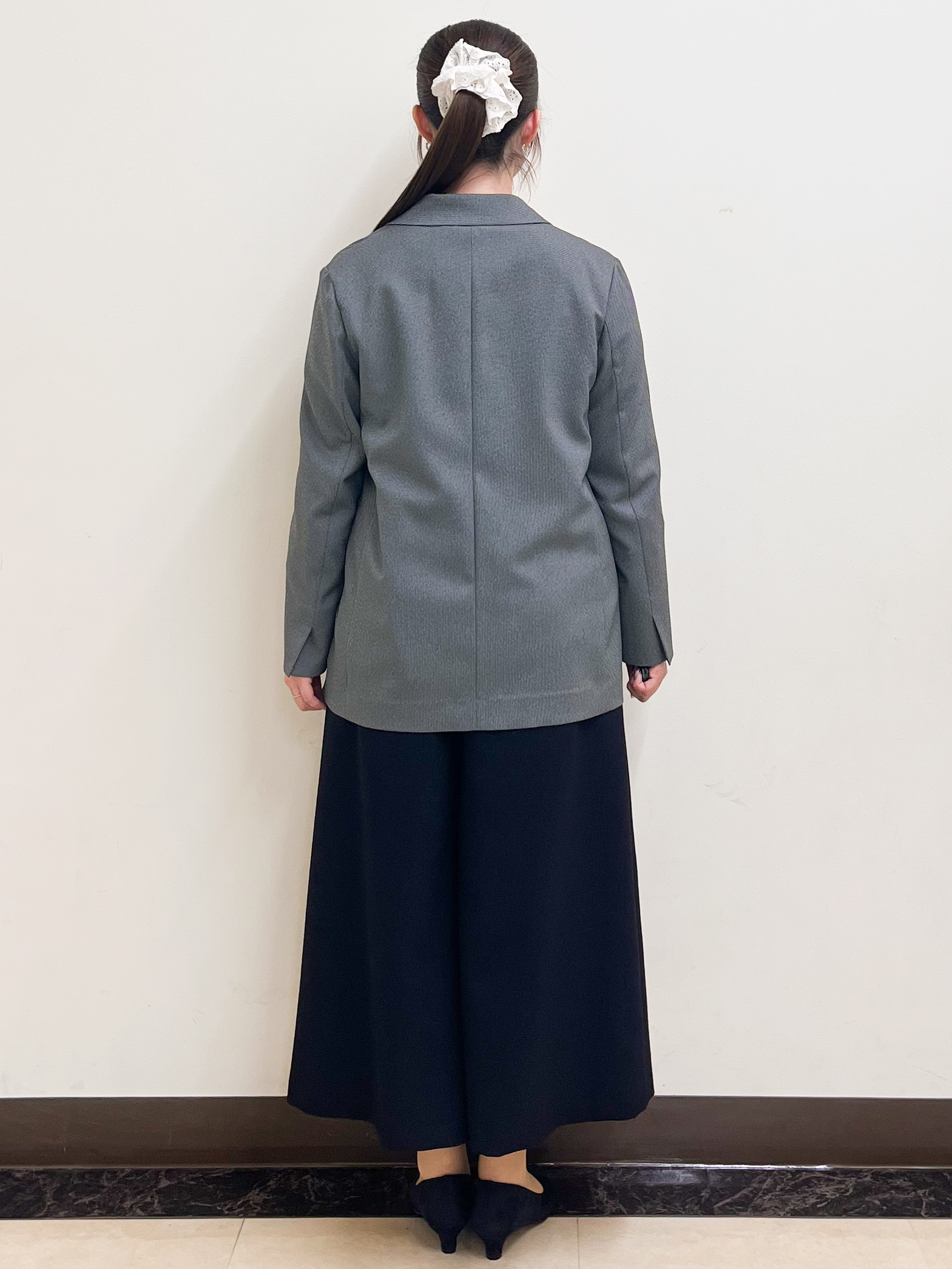 mikikoさんの「Reflect｜【通勤◎】ダブルブレストデザインテーラードジャケット」を使ったコーディネート