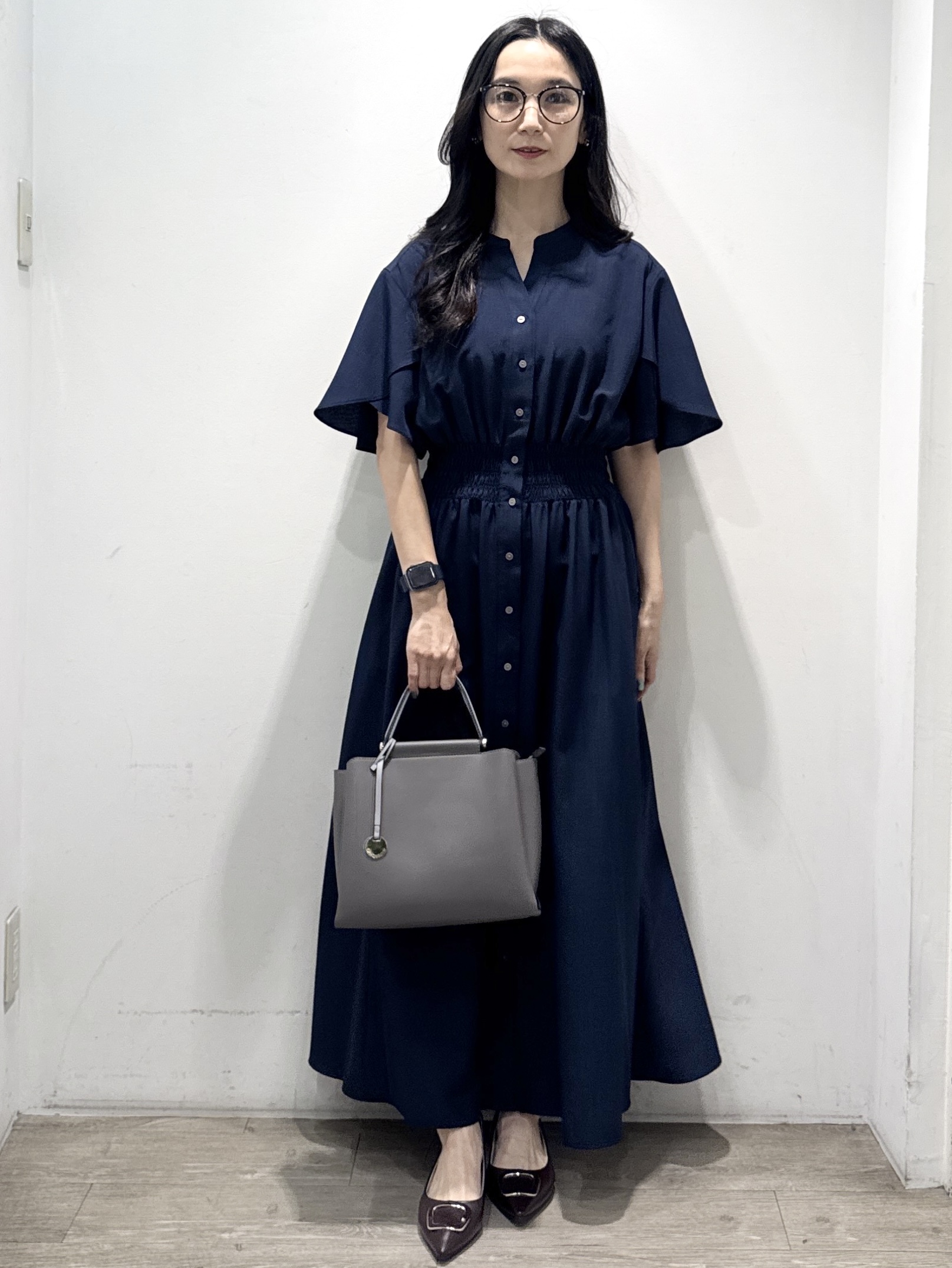 yuicciさんの「OPAQUE.CLIP｜スキッパーシャツワンピース【洗濯機OK／イージーアイロン】」を使ったコーディネート