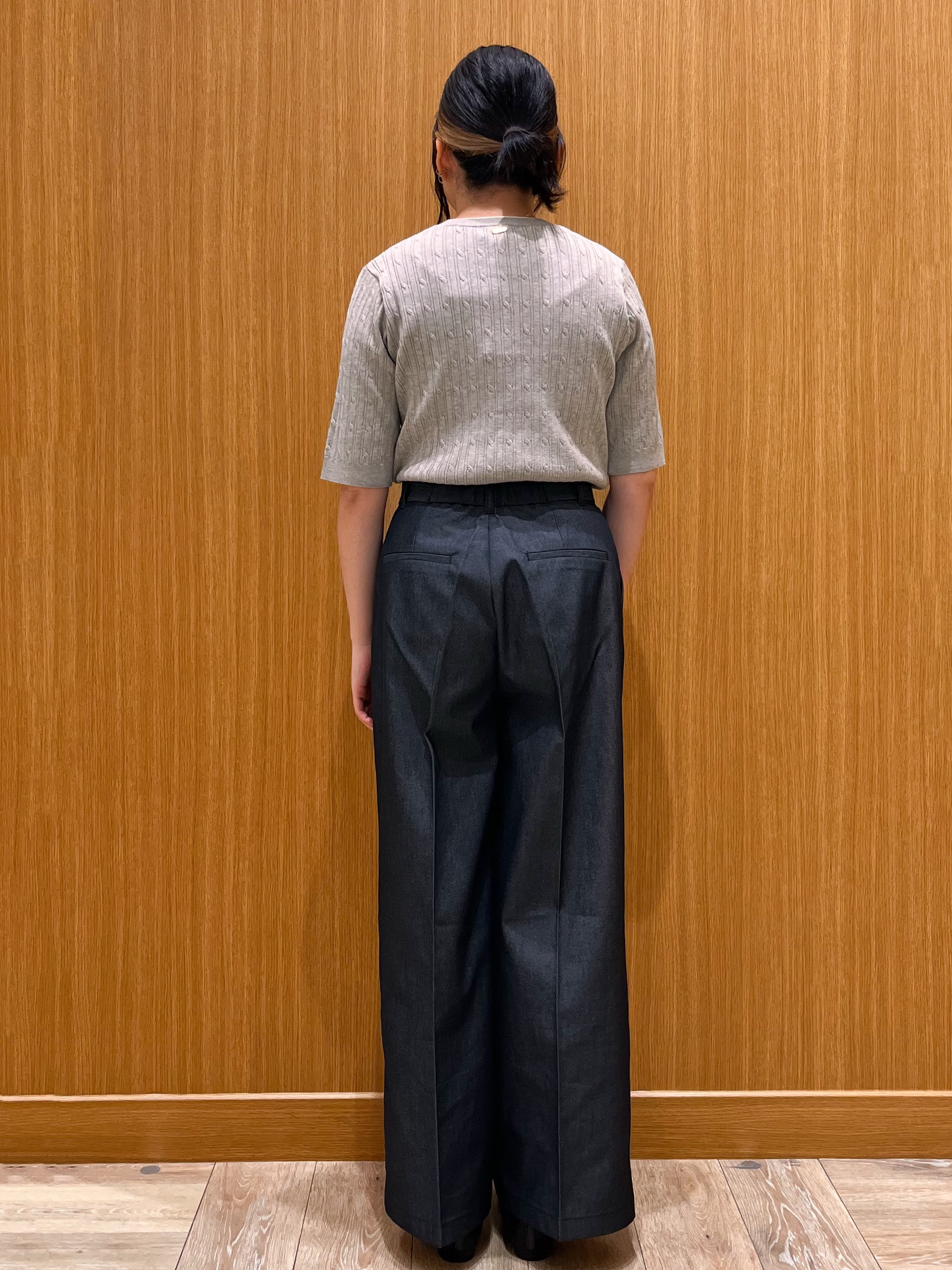 aさんの「OPAQUE.CLIP｜【UVケア】配色ケーブルニット《洗濯機OK／抗ピル》」を使ったコーディネート