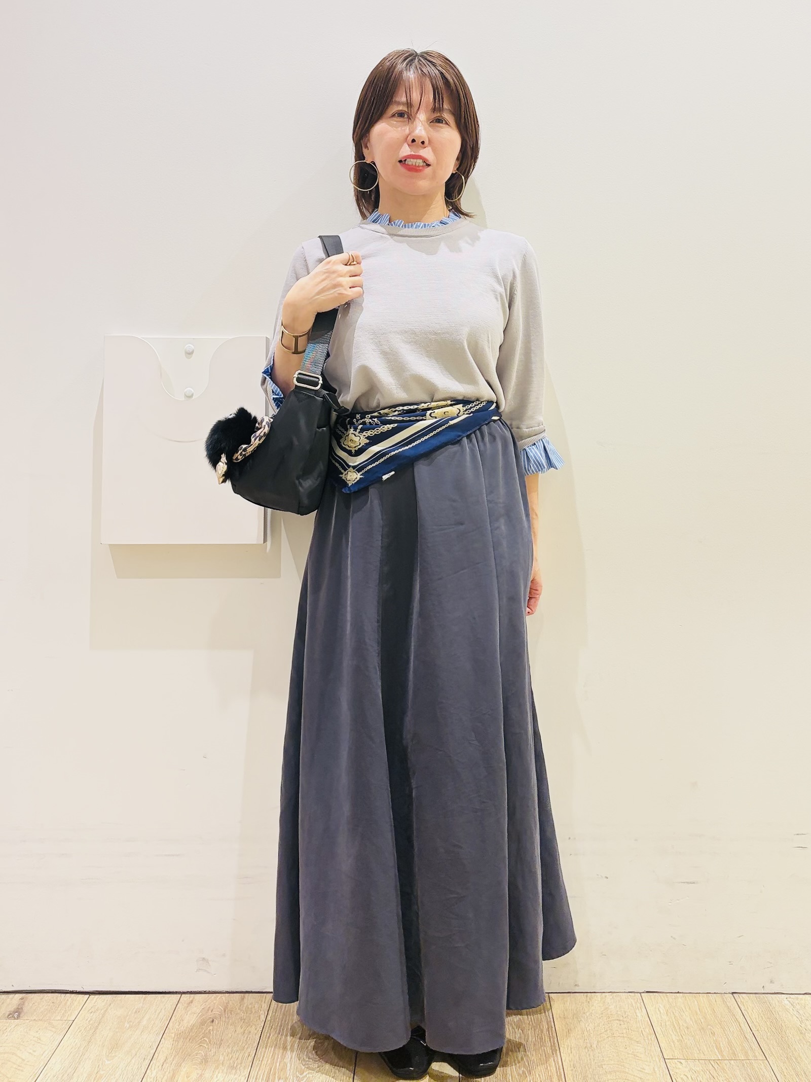 YUKOさんの「index｜【UVケア／遮熱性】フリルドッキングニット《洗濯機OK》」を使ったコーディネート